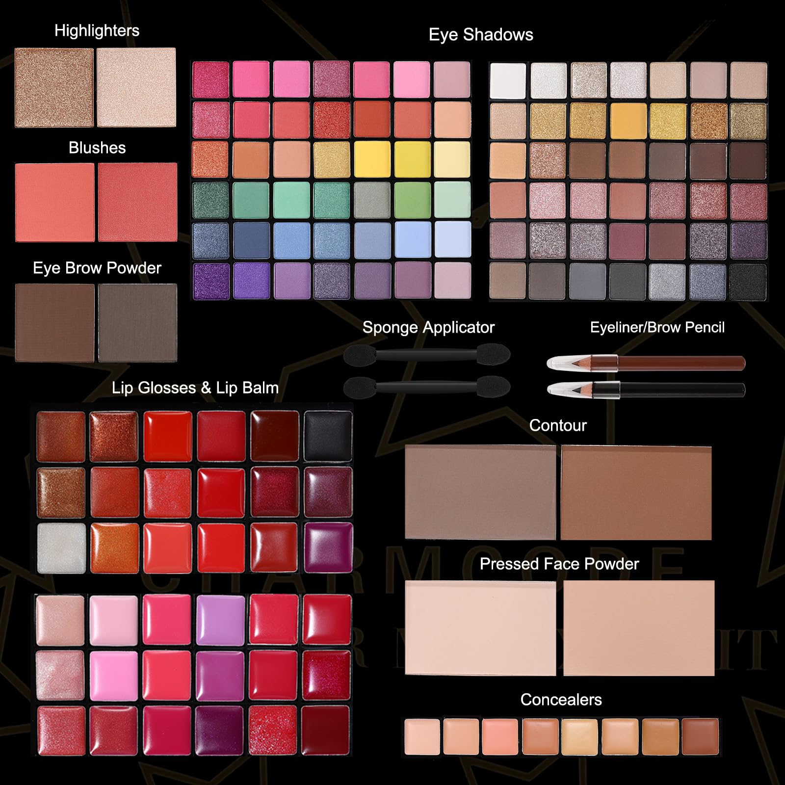 Charmcode Full Makeup Kit, Makeup Sets For Women Full Kit, All In One Make Up Gift Set For Girls & Women With Eyeshadow,Liquid L