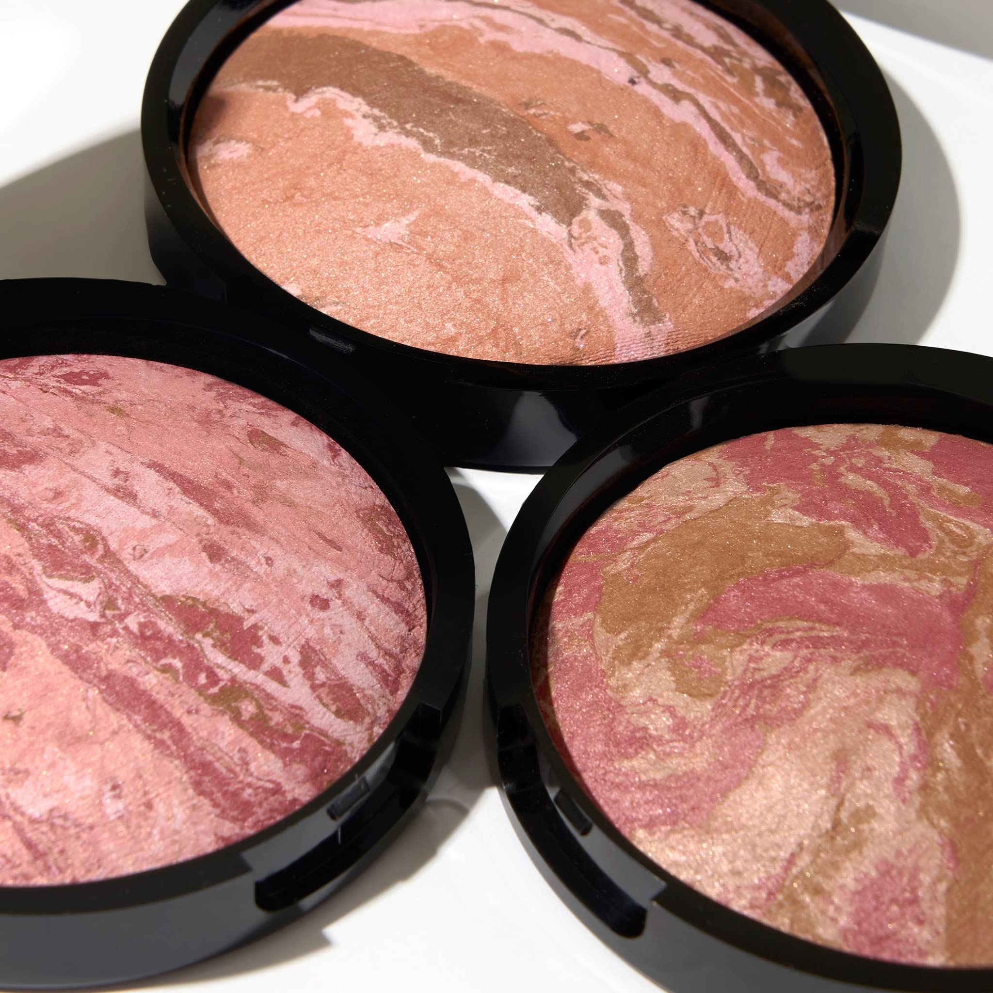 LAURA GELLER NEW YORK Baked Blush-n-Bronze Marbleized 2-in-1 Sculpting Bronzer Blush - Berry Bronze - Contour Face with a Radian