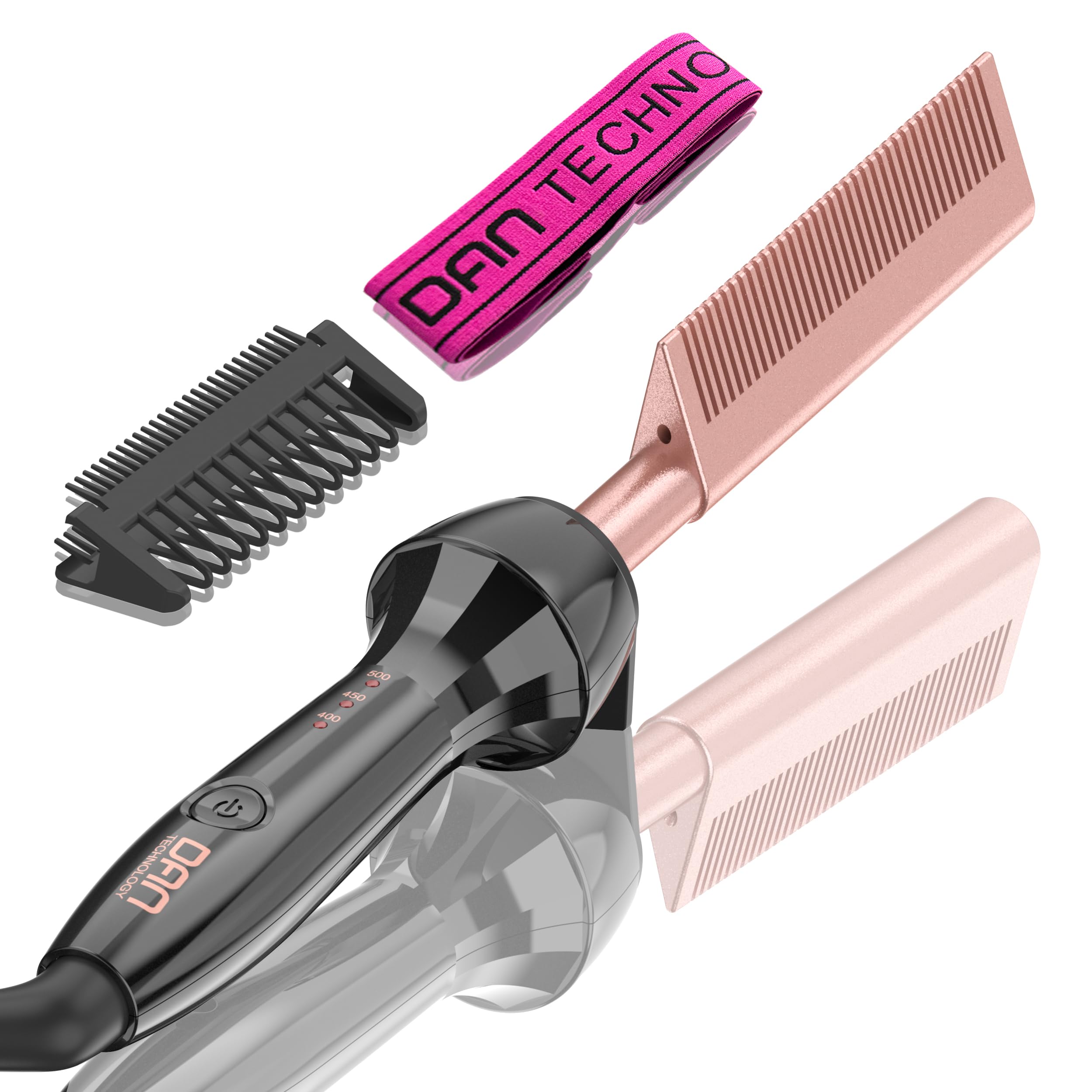 Dan hot Comb Straightener,Heat Comb for Black Hair,hot Comb for Wigs,500? Plug in HotComb,Dual Voltage Electric hotComb, Tempera
