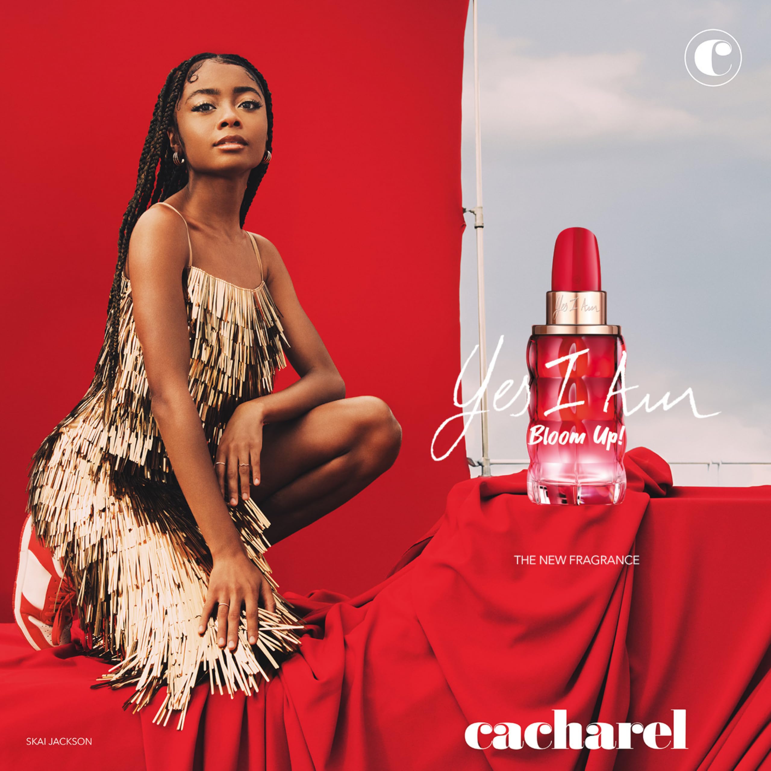 Cacharel Yes I Am Bloom-Up, Eau de Parfum for Women, Floral, Fruity With Notes of Red Berries & Sandalwood 1 Fl. Oz.