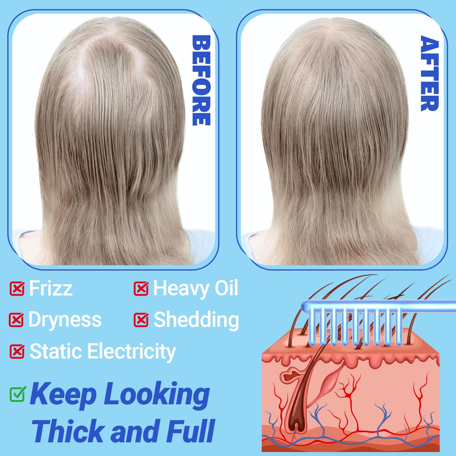 High Frequency Facial Device - Tumakou Blue High Frequency Facial Wand - Portable High Frequency Machine With 4 Fusion Neon + Ar