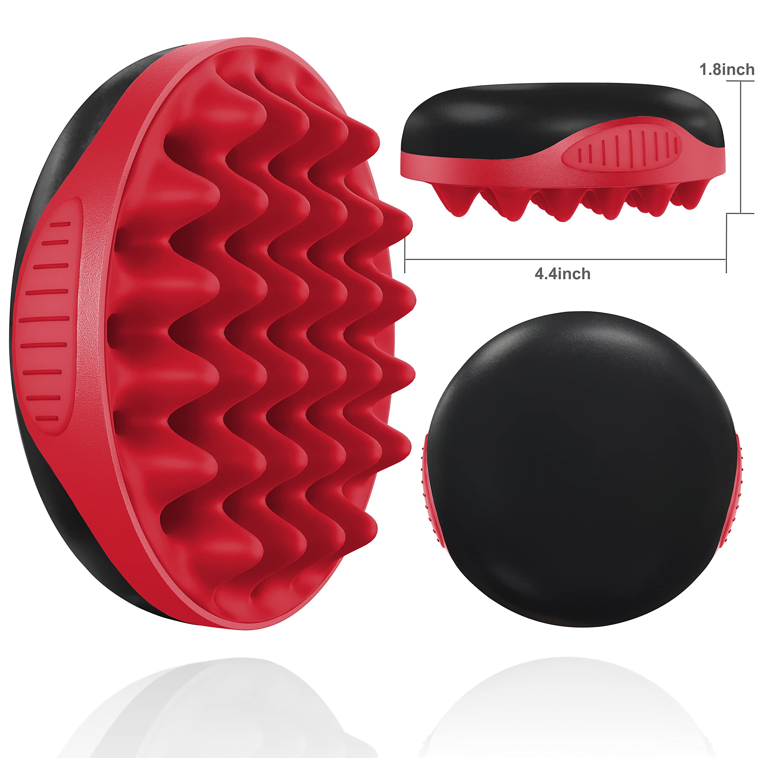 Wttorde Silicone Curly Hair Brush, Twist Wave Tool With Big And Small Holes For Afro Curls, Two-Sided Use For Men, Women, Boys,