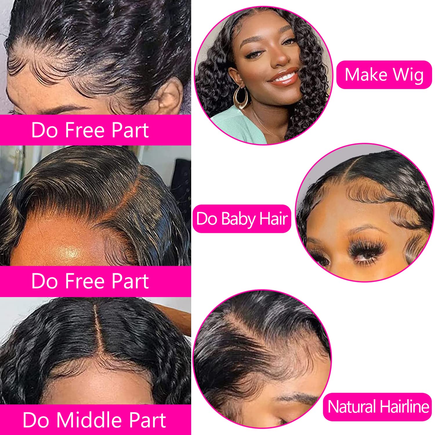 Selina 4X4 Lace Closure Water Wave Lace Closure Curly Lace Closure 100% Unprocessed Human Hair Free Part Closure Human Hair Swis