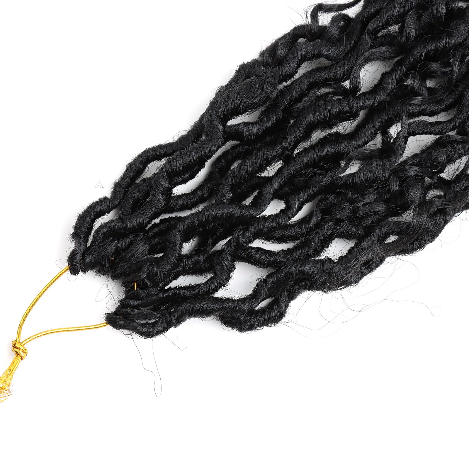 Lmzim 14 Inch Goddess Locs Crochet Hair 8 Packs Faux Locs Crochet Hair For Women Pre Looped Hippie Locs Crochet Hair With Curly