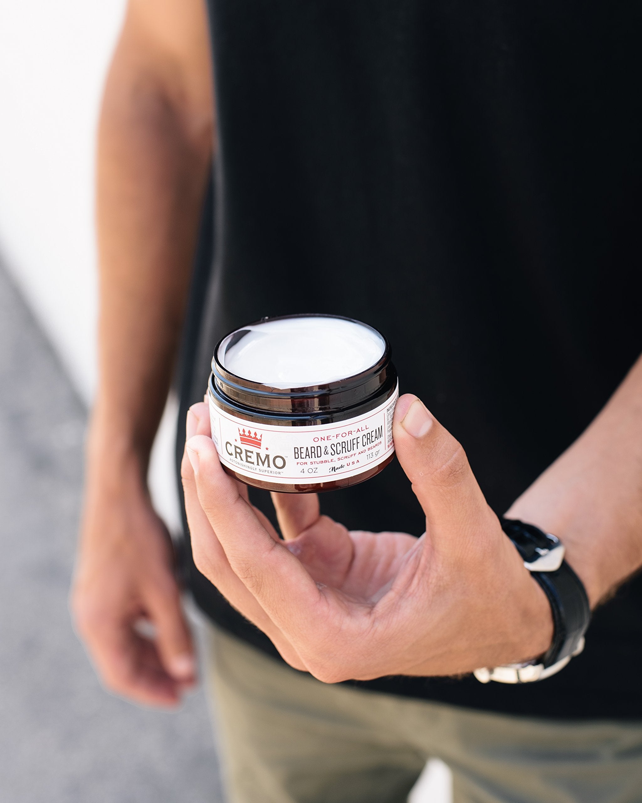 Cremo Beard & Scruff Cream, Wild Mint, 4 Ounce (Pack Of 1) - Soothe Beard Itch, Condition And Offer Light-Hold Styling For Stubb