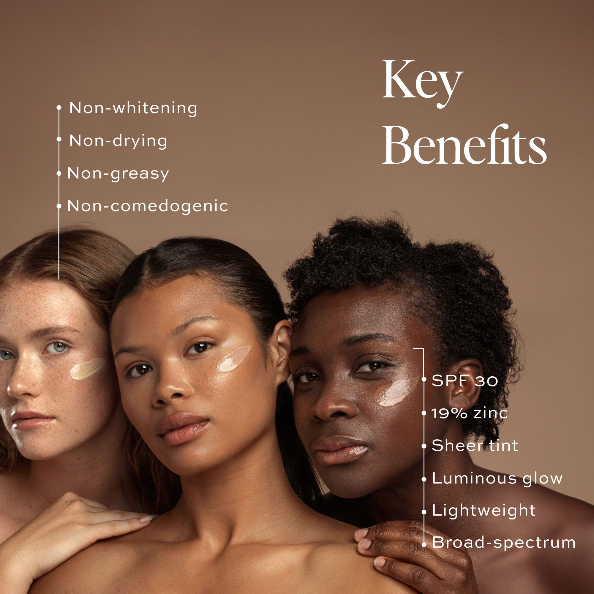 Dime Beauty Tinted Glow Wonderscreen Spf 30, Mineral Sunscreen For Face With 19% Zinc Oxide, Tinted Moisturizer With Spf, 50 G (