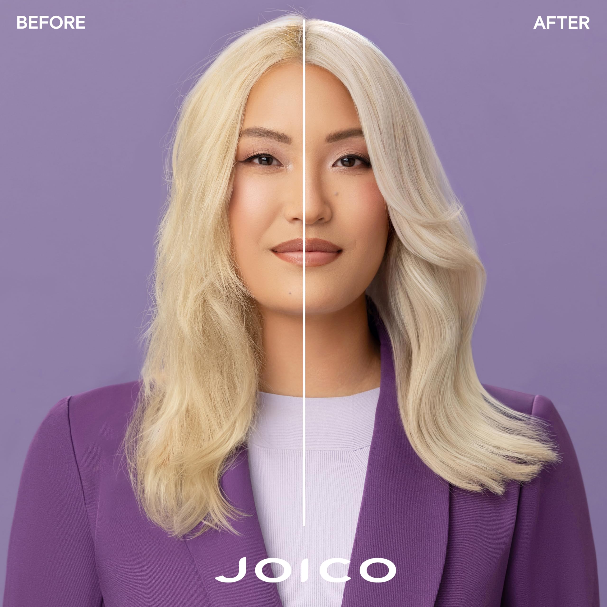 Joico Color Balance Purple Conditioner, 1.7 Fl Oz, For Cool Blonde, Gray Hair, Eliminates Brassy Yellow Tones, Boosts Vibrancy &