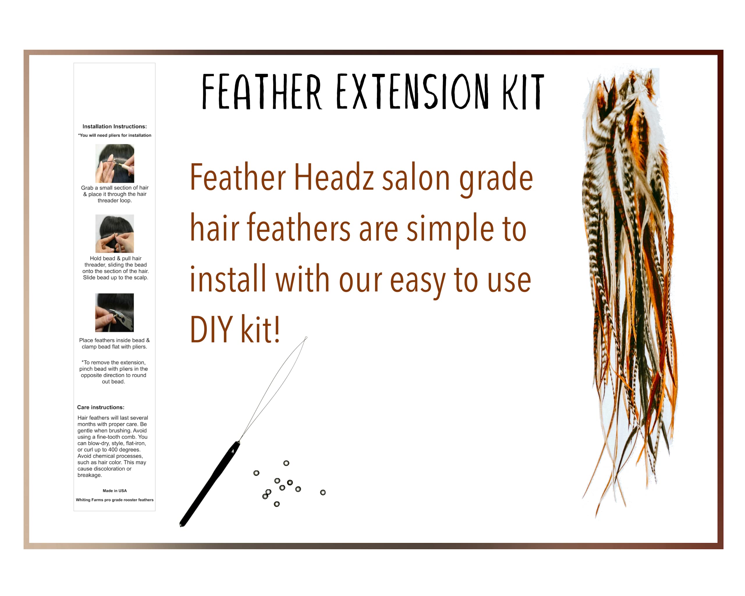 15 Natural Fluffy Color Hair Feathers - 7   - 12    Long - Natural Fluffy Hair Extension, Feather Hair Extension DIY Kit - Eye-C