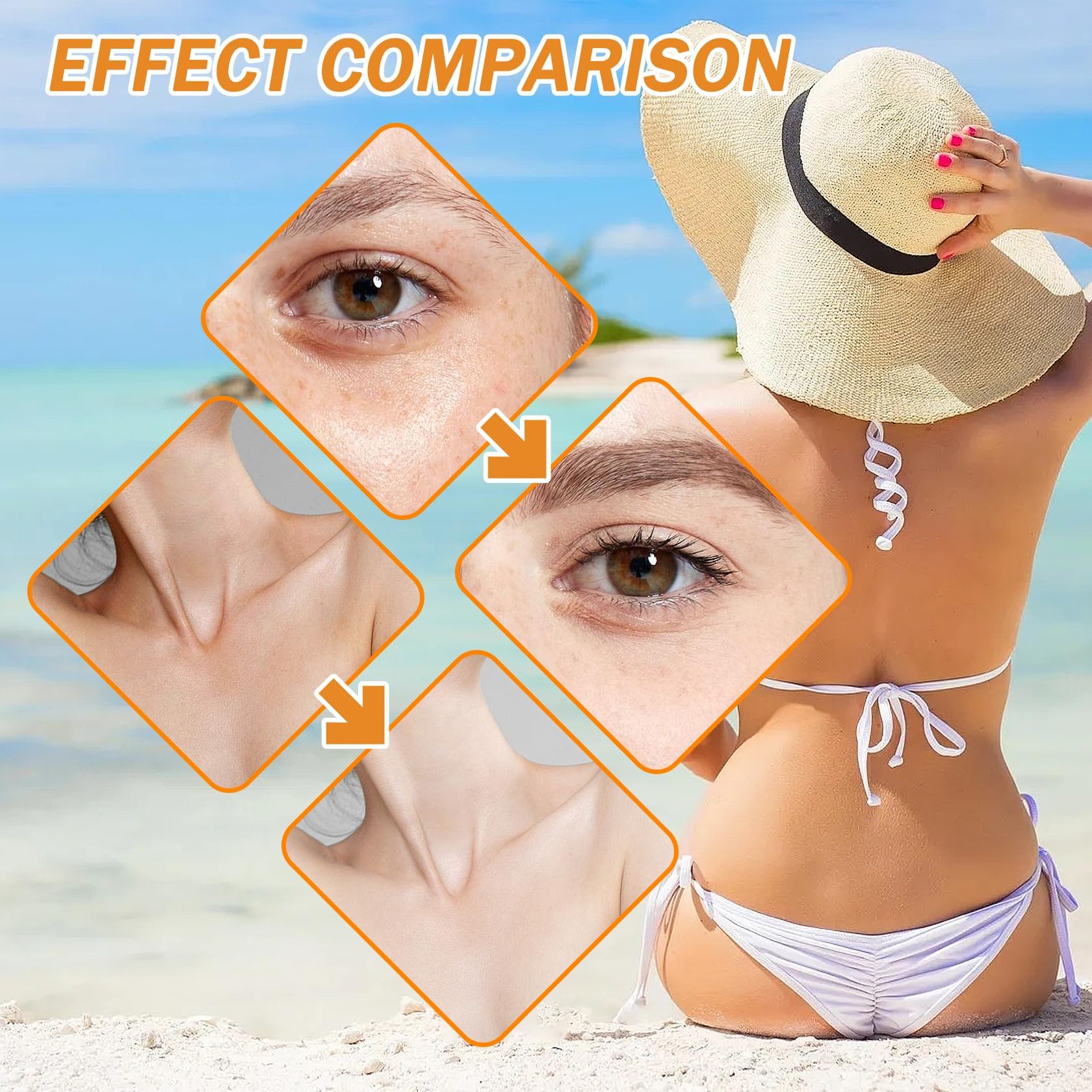 2Pcs Face Sunscreen Cream SPF 50+ PA+++,Moisturizing Sunscreen for Face,Long Lasting Refreshing Tinted Facial Moisturizer Sunblo