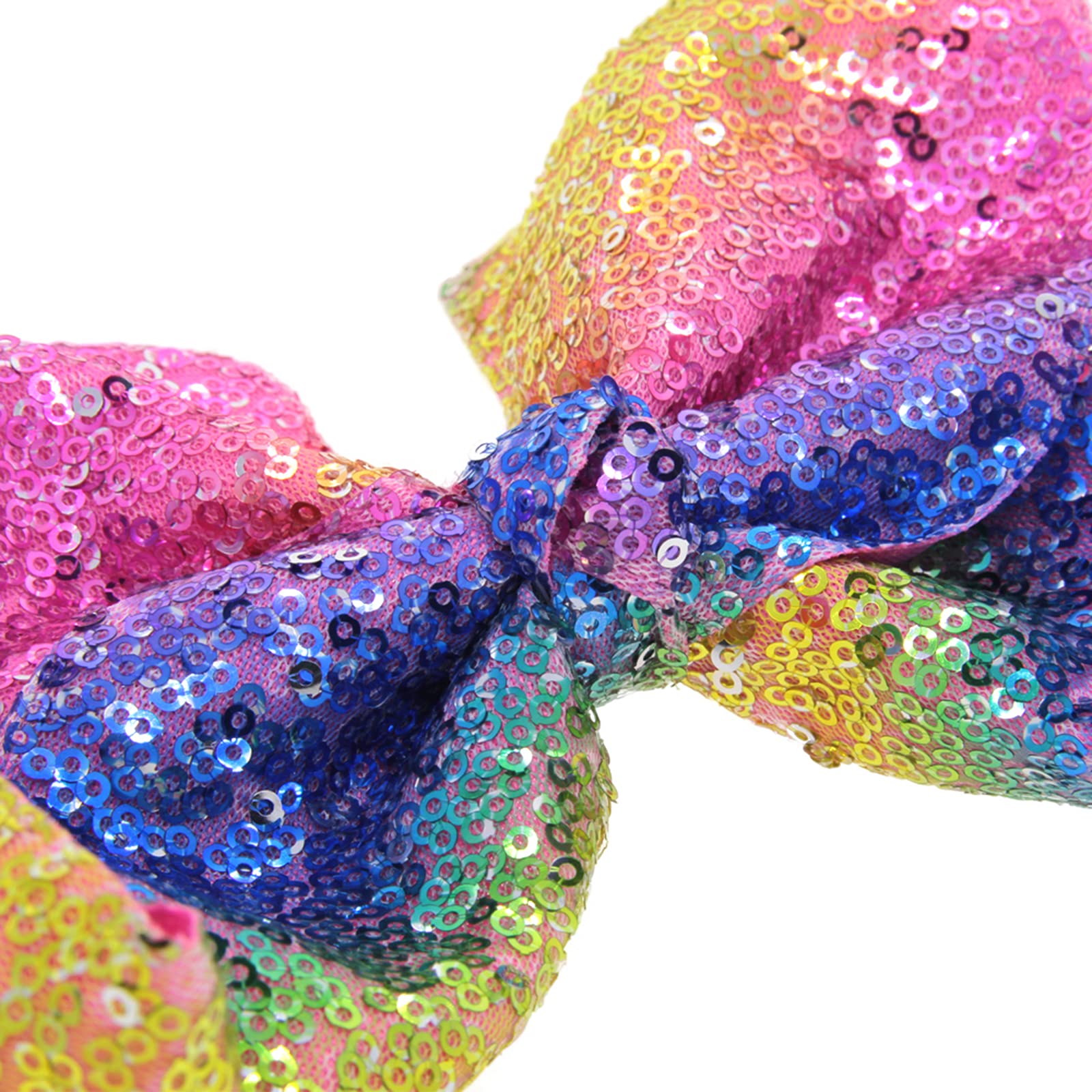 Xansema Hair Bows For Girls, 8 Inches Sequins Large Bows Alligator Hair Clip Hair Barrettes Accessories For Women Teens Girls Ki