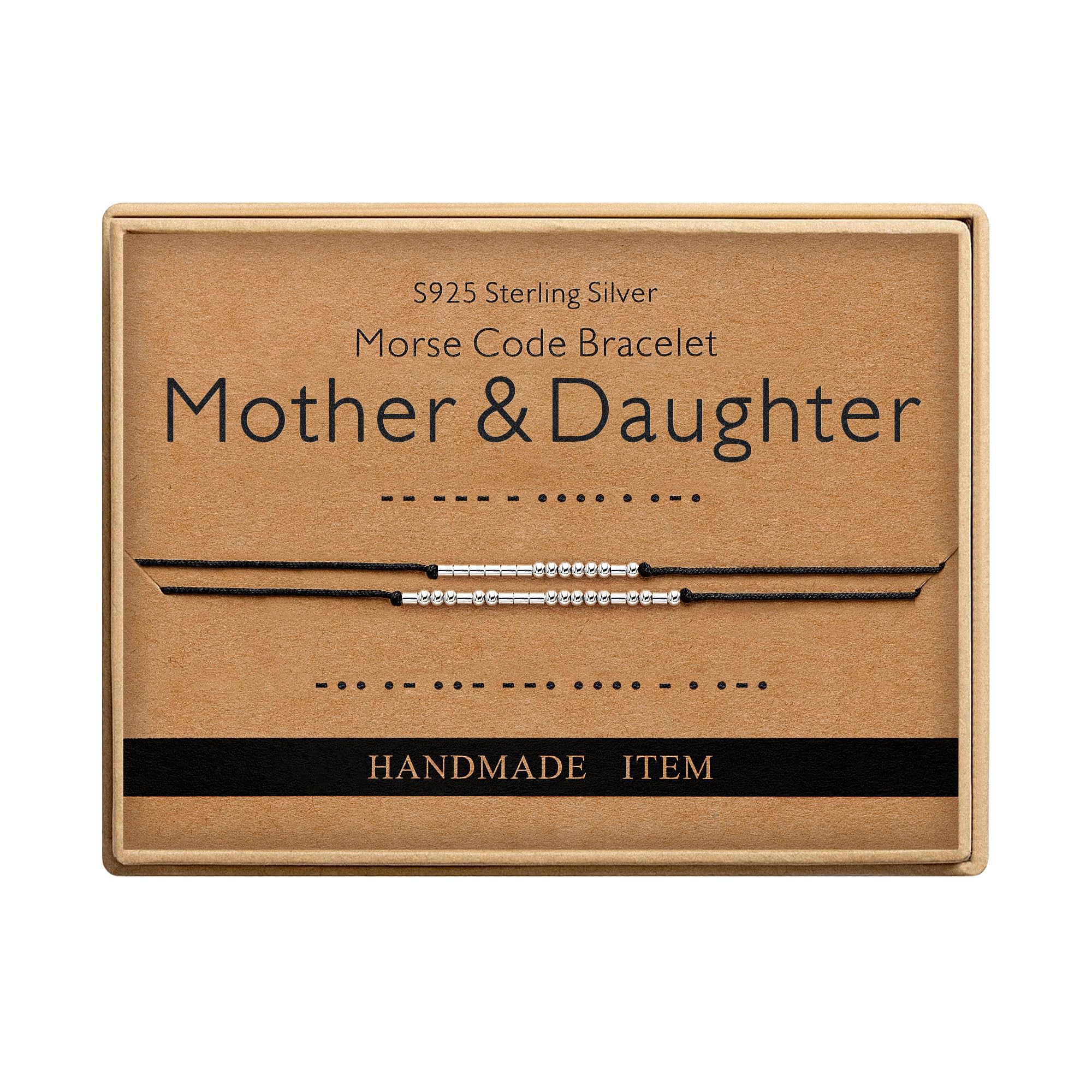 Mothers Day Gifts from Daughter, Mothers Day Gifts for Mom, Mother and daughter Bracelets for Mom Morse Code Bracelet for Mother