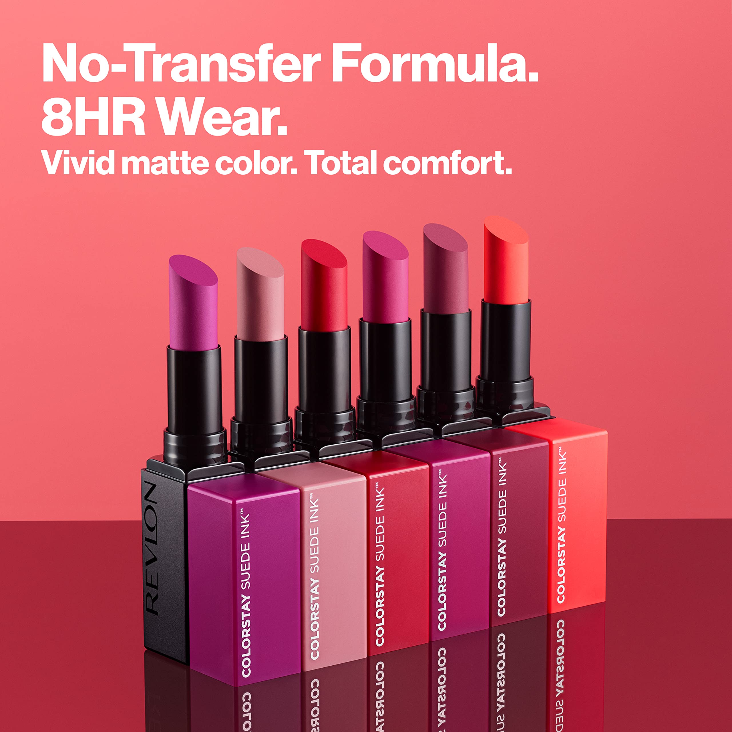 Revlon Lipstick, Colorstay Suede Ink, Built-In Primer, Infused With Vitamin E, Waterproof, Smudge-Proof, Matte Color, 009 In Cha