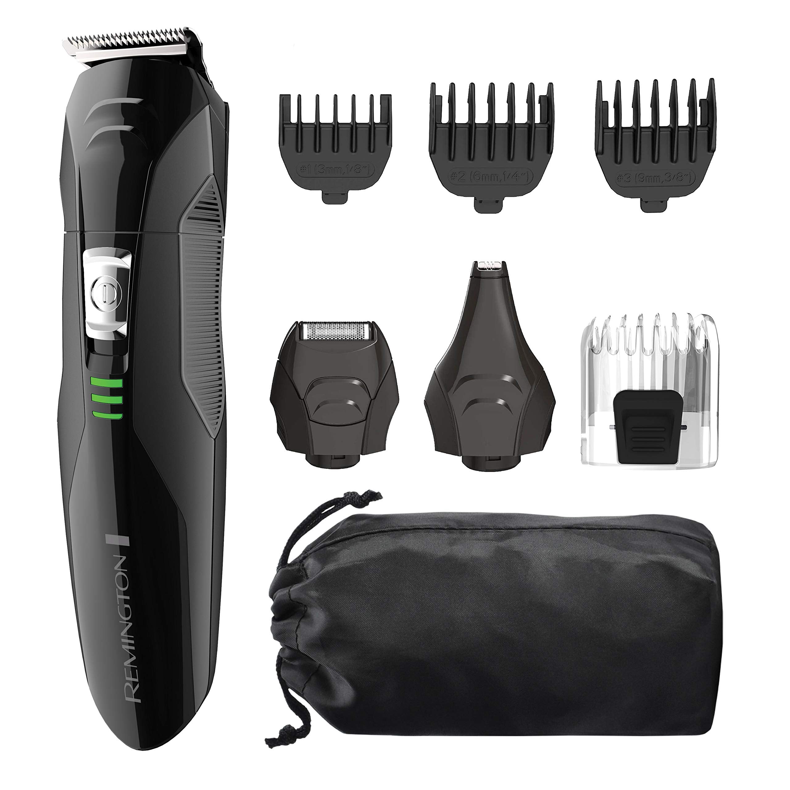 Remington All-in-One Grooming Kit, Lithium Powered, 8 Piece Set with Trimmer, Men's Shaver, Clippers, Beard and Stubble Combs, B