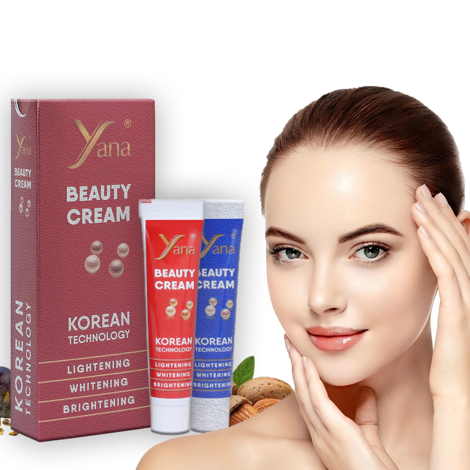 Yana Beauty Cream With Korean Technology  Skin Whitening Cream For Women & Men  Glutathione & Kojic Acid Face Cream  Full Bod