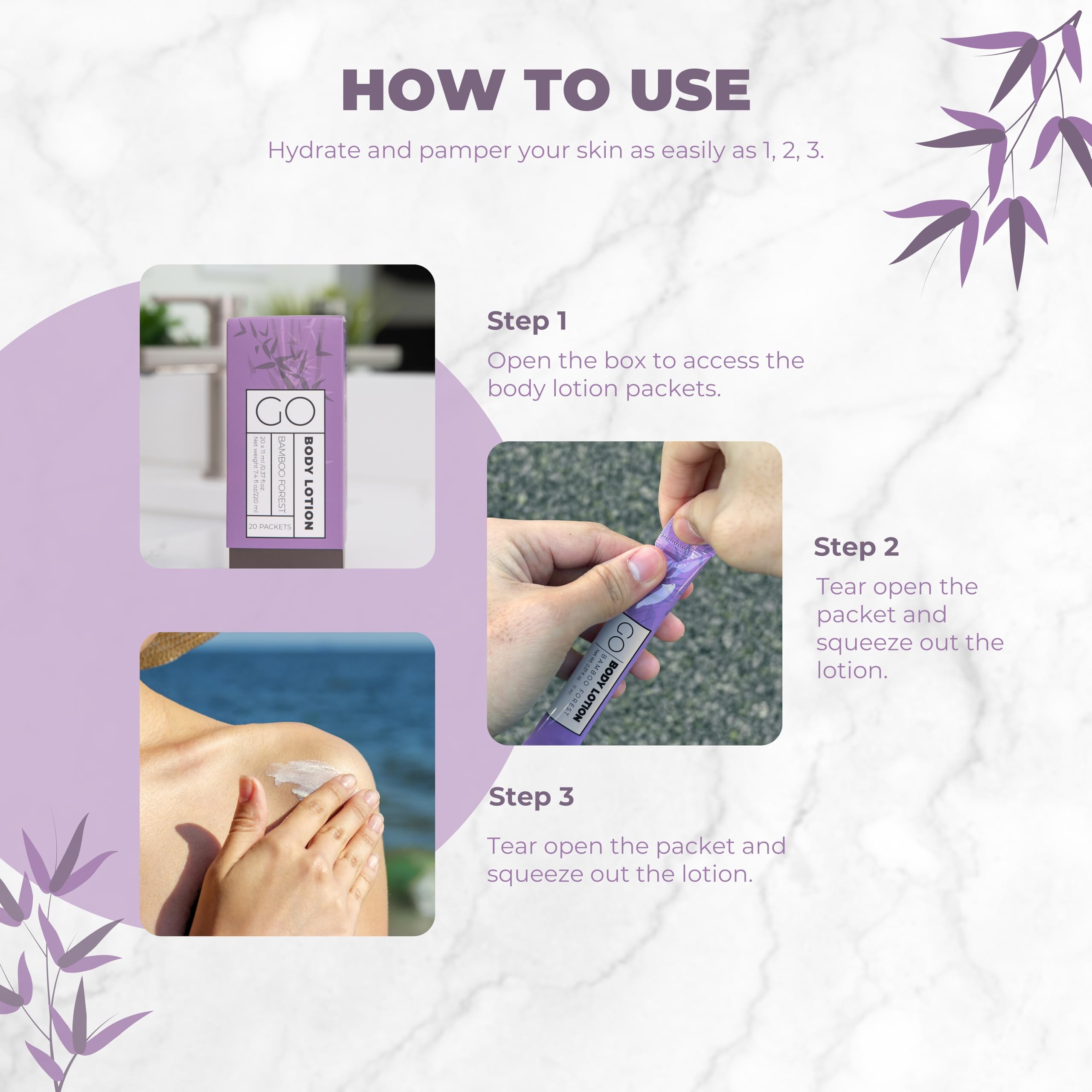 Go Essentials Travel Lotion Packets - Single Use Body And Hand Lotion For Hydrated Skin And Travel Size Toiletries Airline Frien