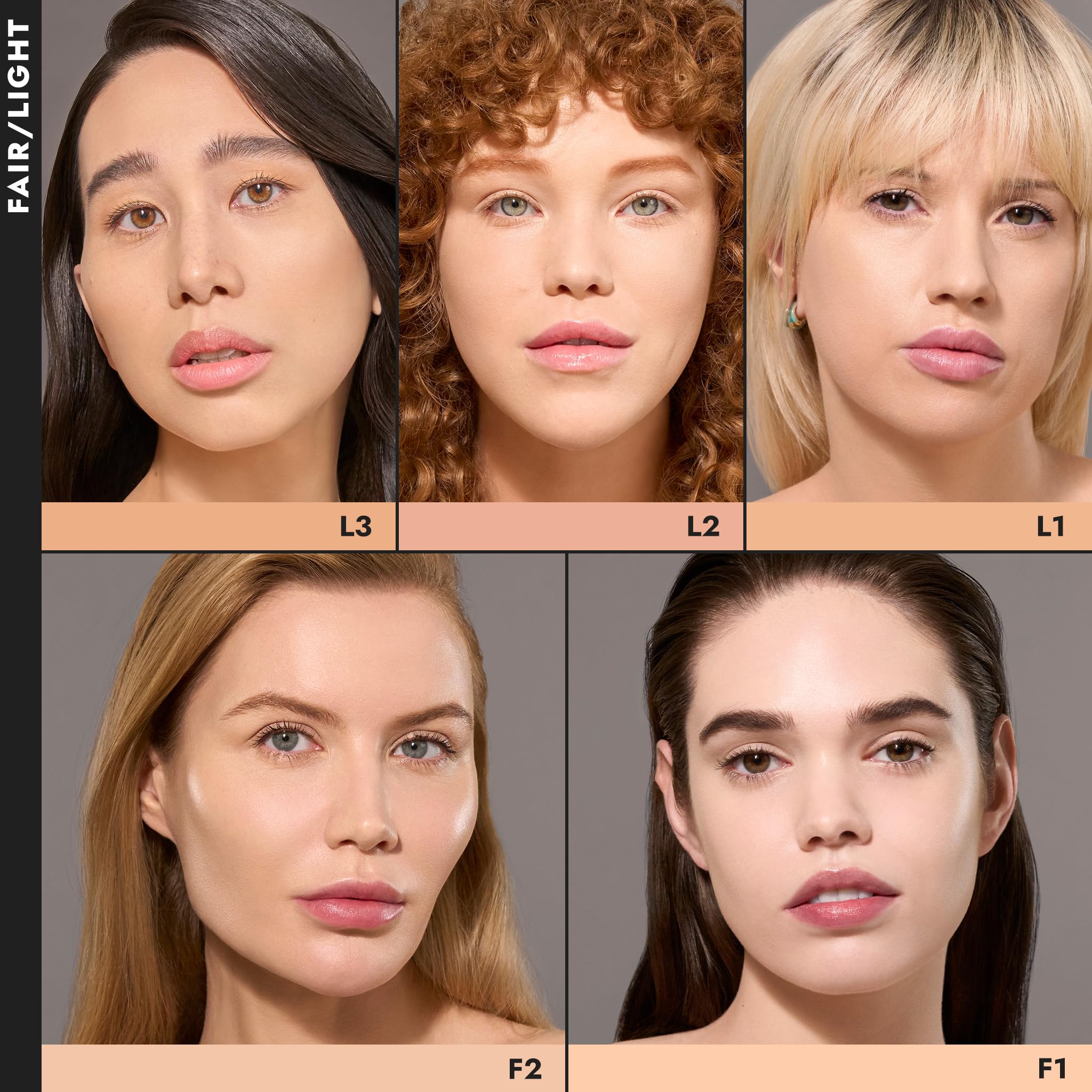 Cover Fx Total Cover Cream Foundation - Shade L1 - Buildable Coverage - Natural Finish - Oil-Free - Sweat-Proof
