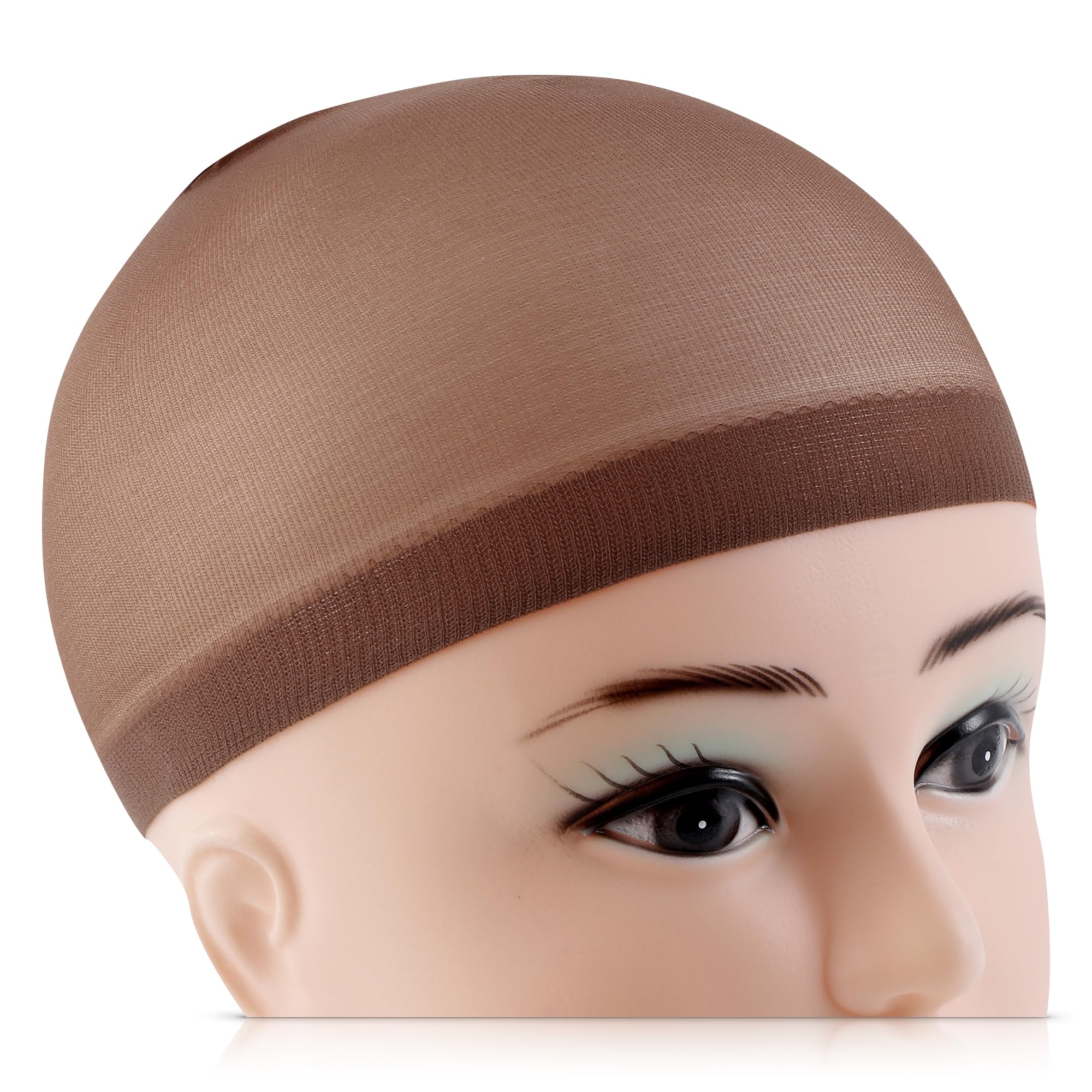 Jomeech Wig Cap for Lace Front Wig, Pack of 6 Brown