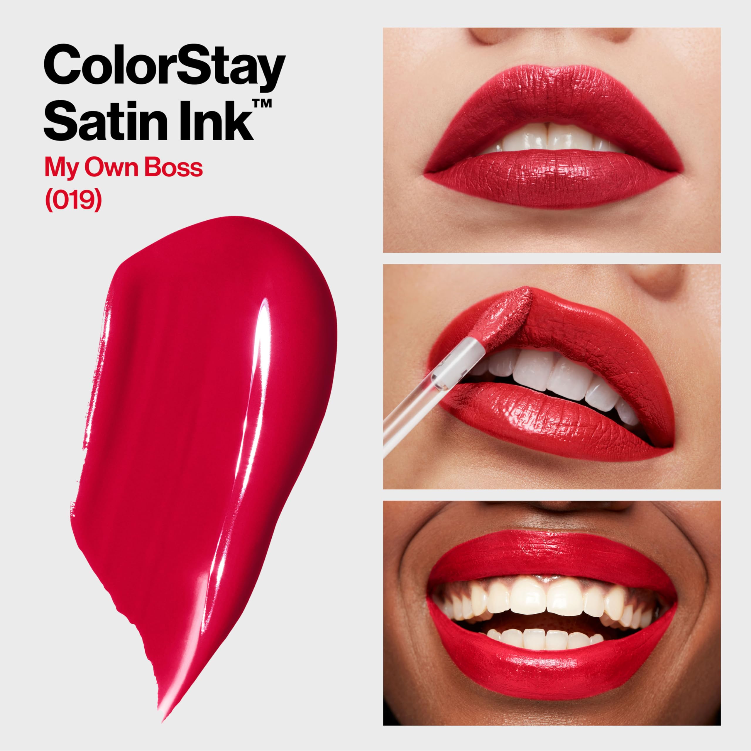 Revlon Liquid Lipstick, Face Makeup, Colorstay Satin Ink, Longwear Rich Lip Colors, Formulated With Black Currant Seed Oil, 019