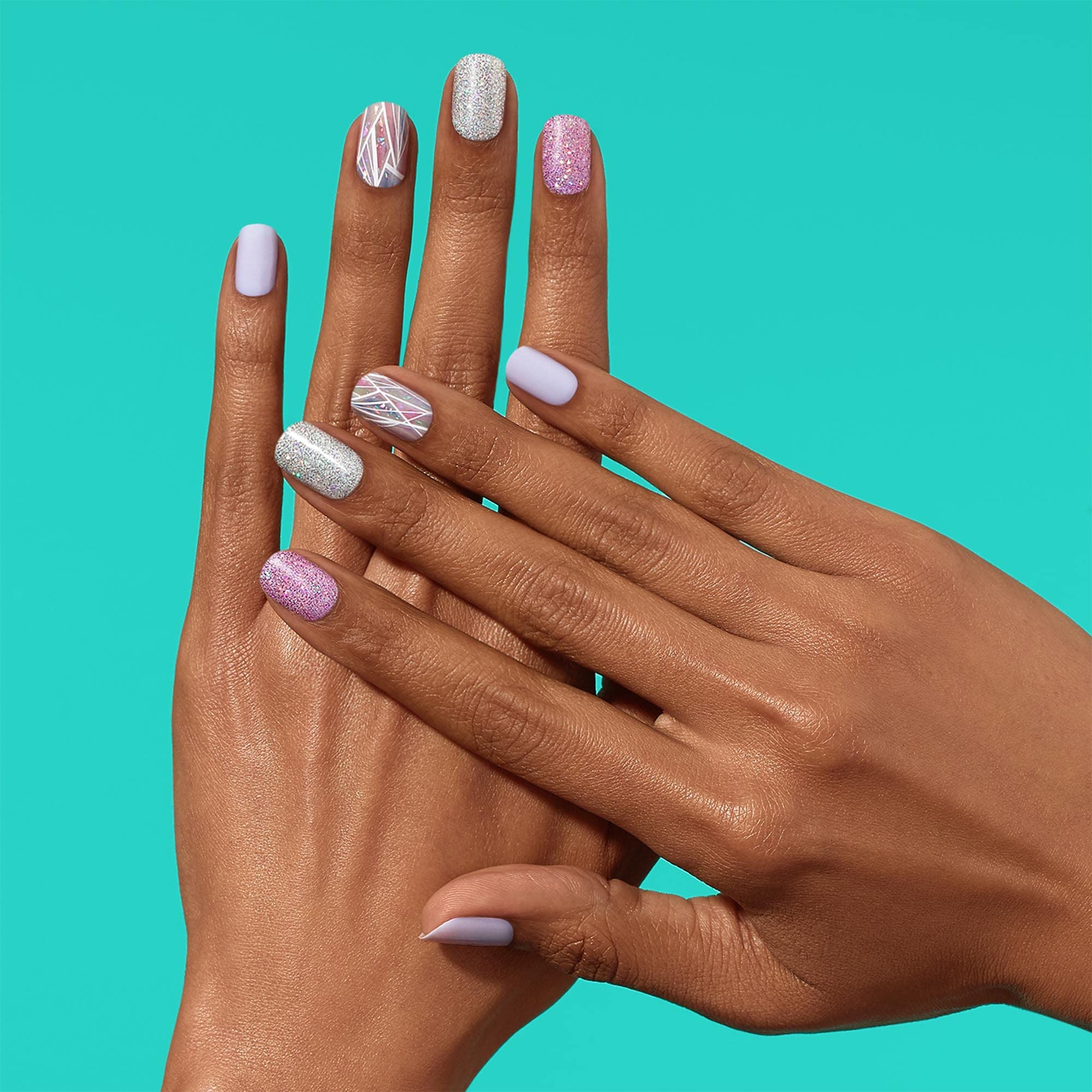 Dashing Diva Gloss Nail Strips - Gleam Queen | Uv Free, Chip Resistant, Long Lasting Gel Nail Stickers | Contains 32 Nail Wraps,