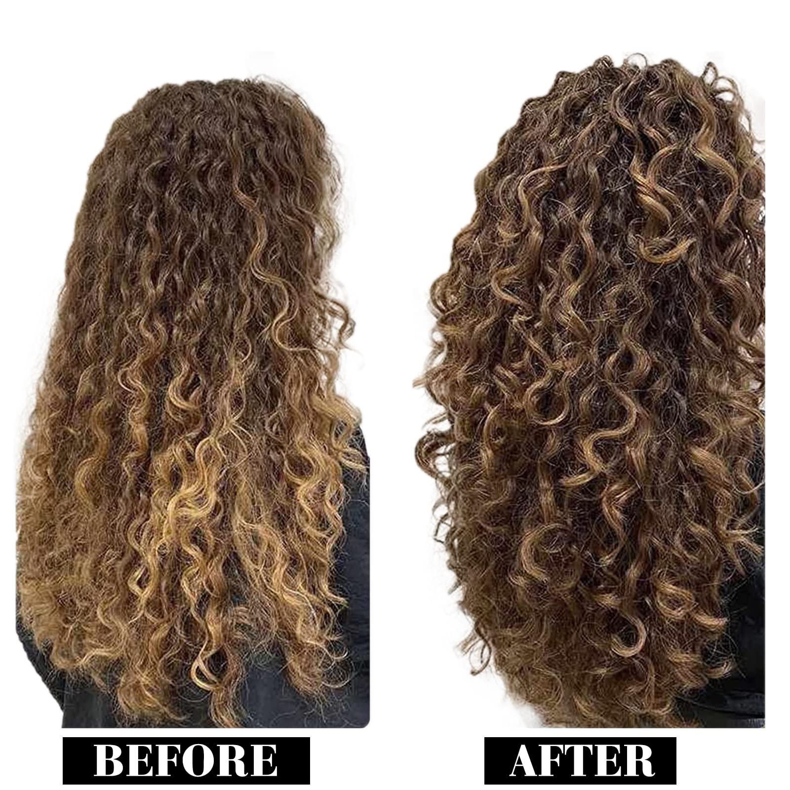 Hetto Loose Curly Hair Extensions Clip in Real Human Hair 20 Inch Natural Wavy Clip in Hair Extensions Human Hair Blonde Highlig
