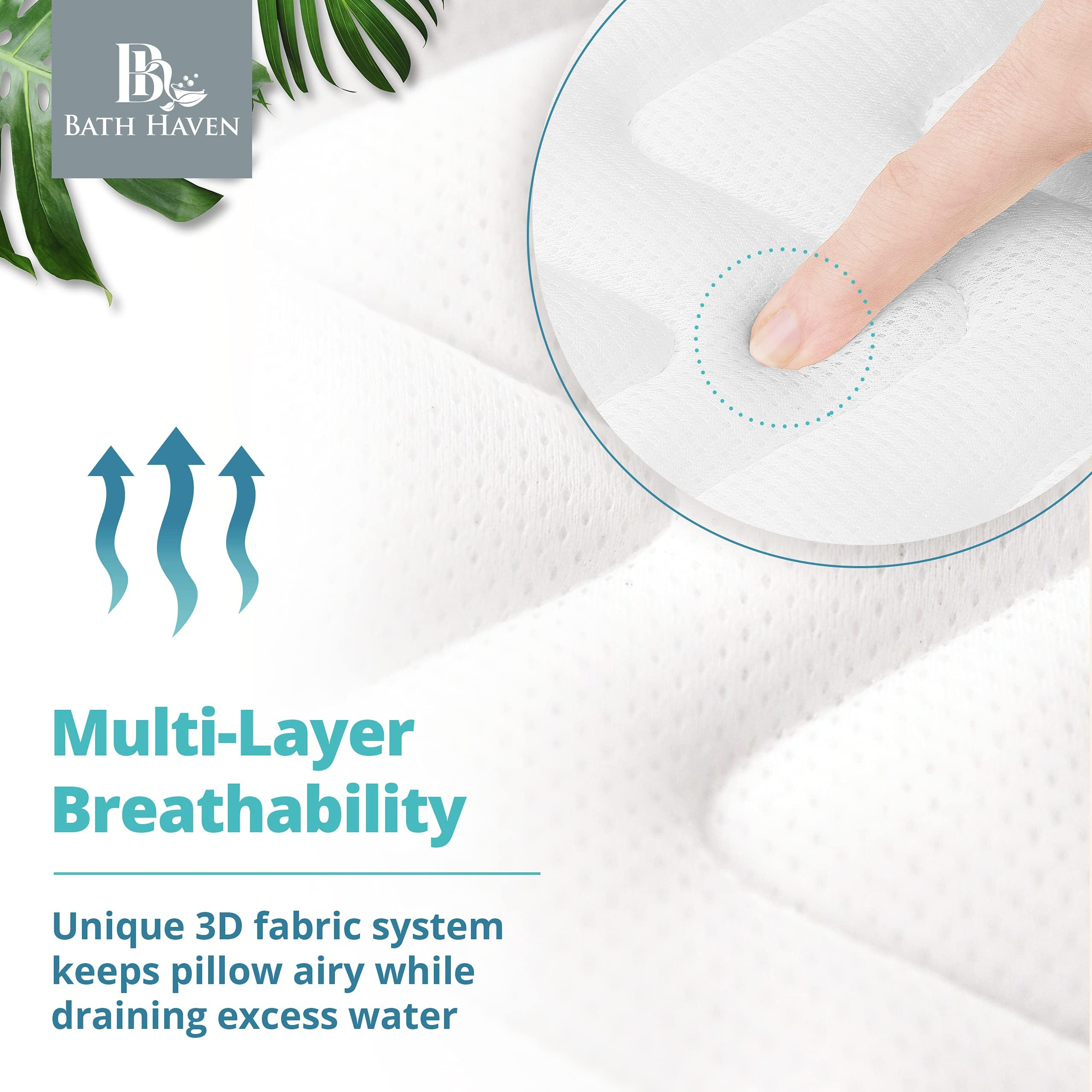Bath Haven Bath Pillow For Bathtub - Full Body Mat & Cushion Headrest For Women And Men, Luxury Pillows For Neck And Back In Sho