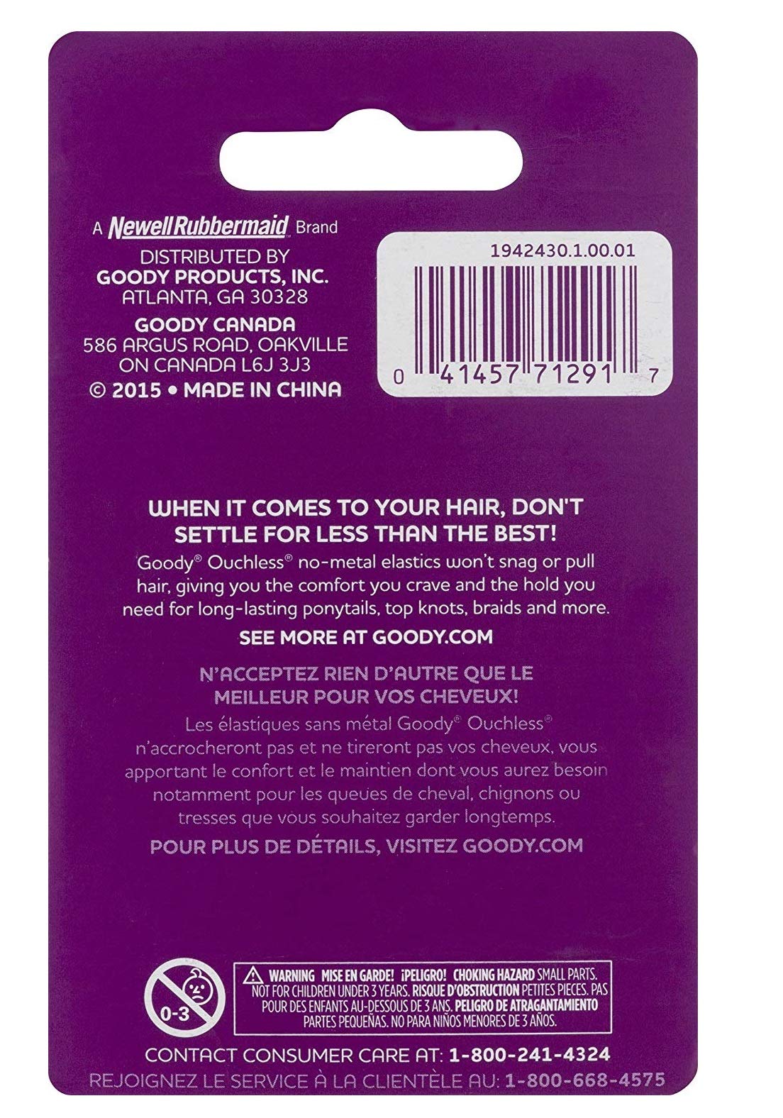 Goody Mini Polybands, Clear, 75CT