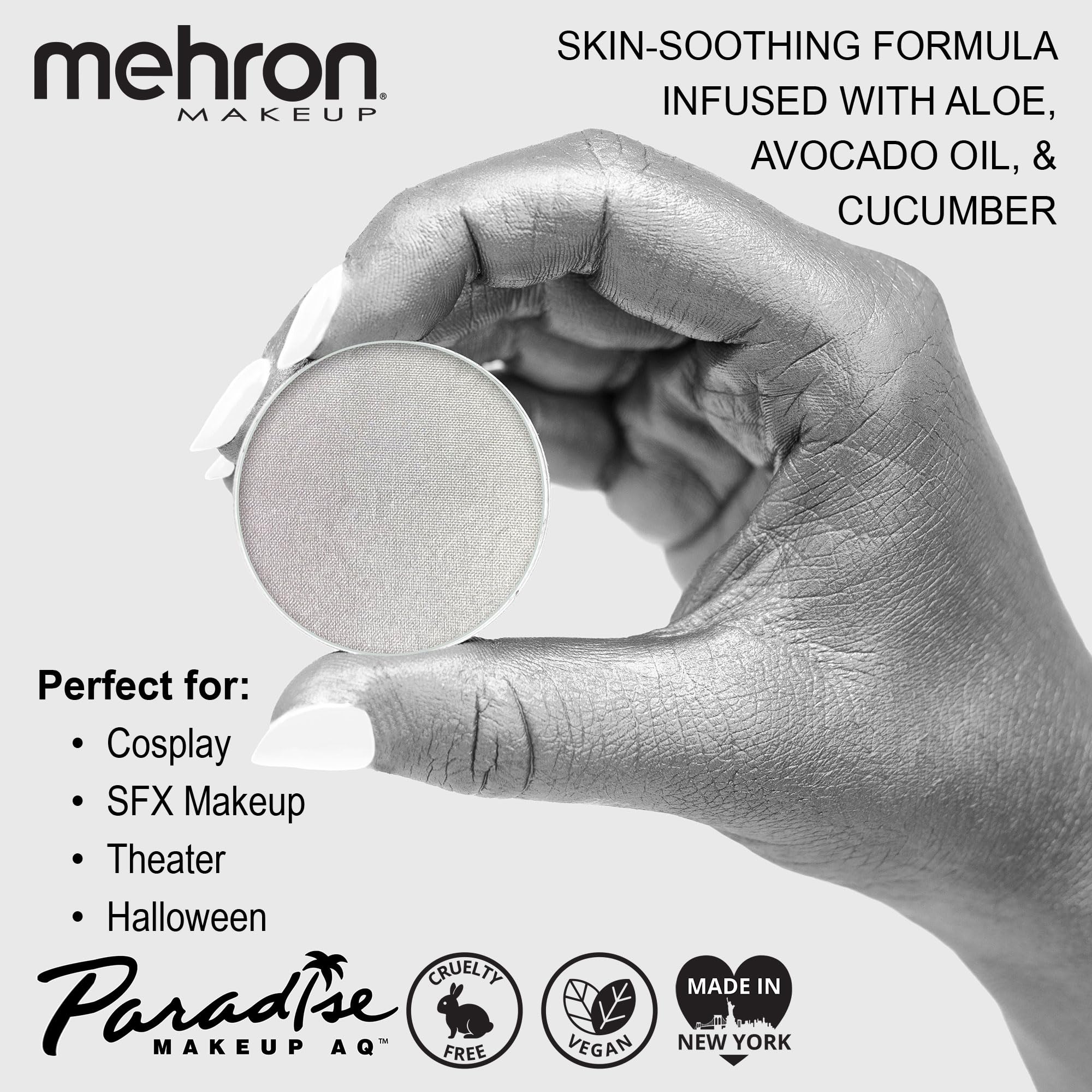 Mehron Makeup Paradise Makeup Aq Refill Size | Stage & Screen, Face & Body Painting, Cosplay, Halloween | Water Activated Face P