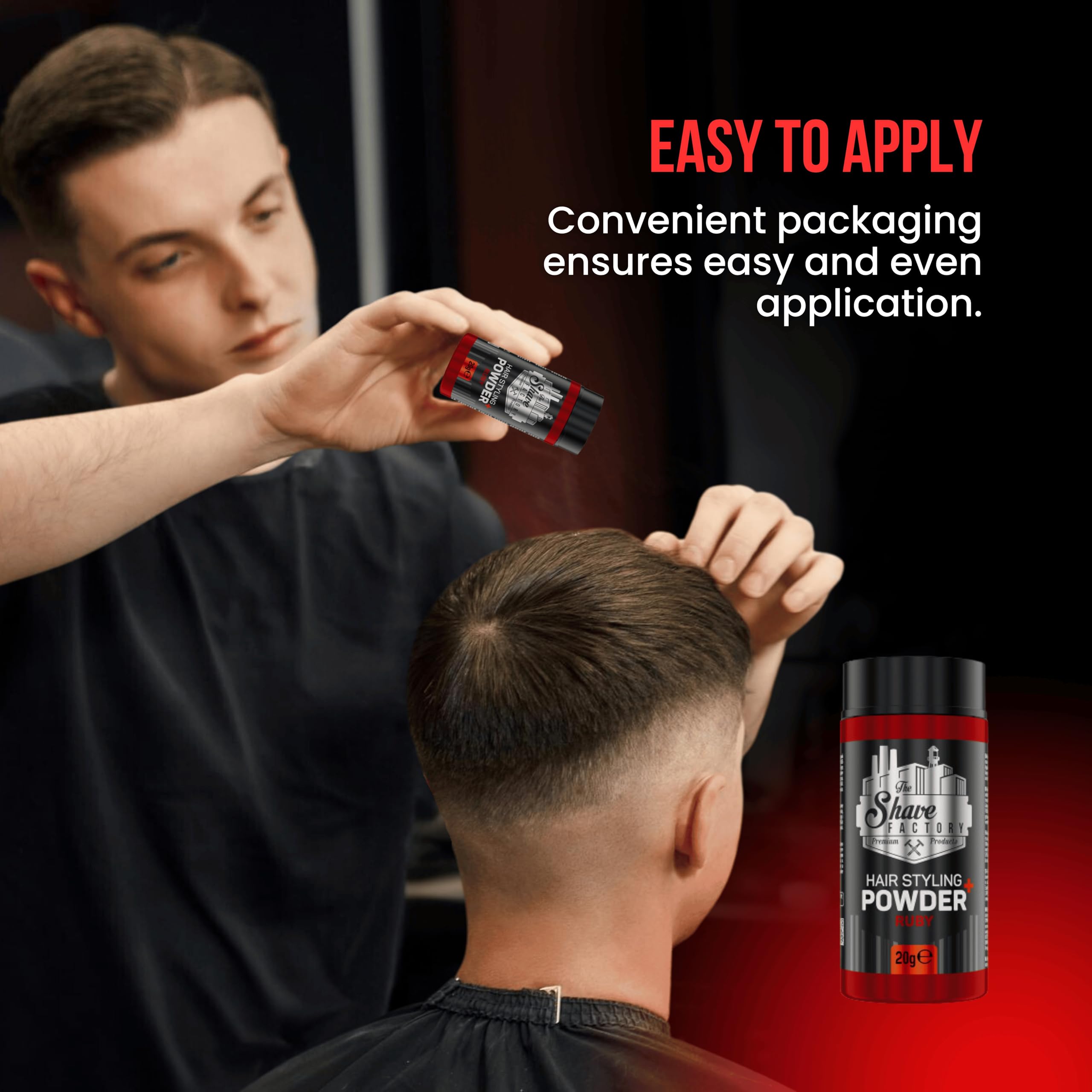 the shave factory Hair Styling Powder (20g) - Powder Wax, Styling Powder, Volumizing Powder for Hair, Hair powder with matt effe