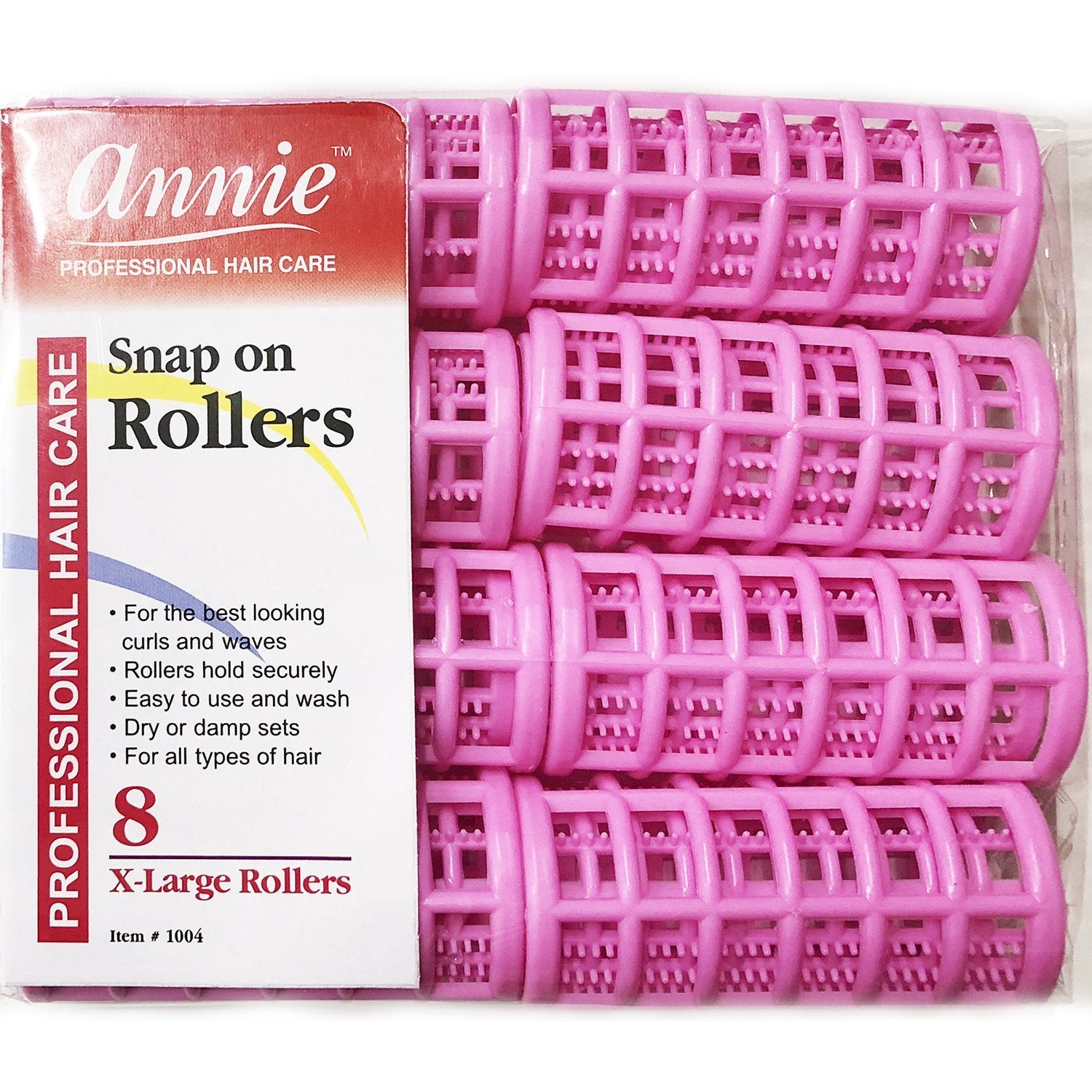1/8 inch Snap On Rollers 8 Pack (Pink)