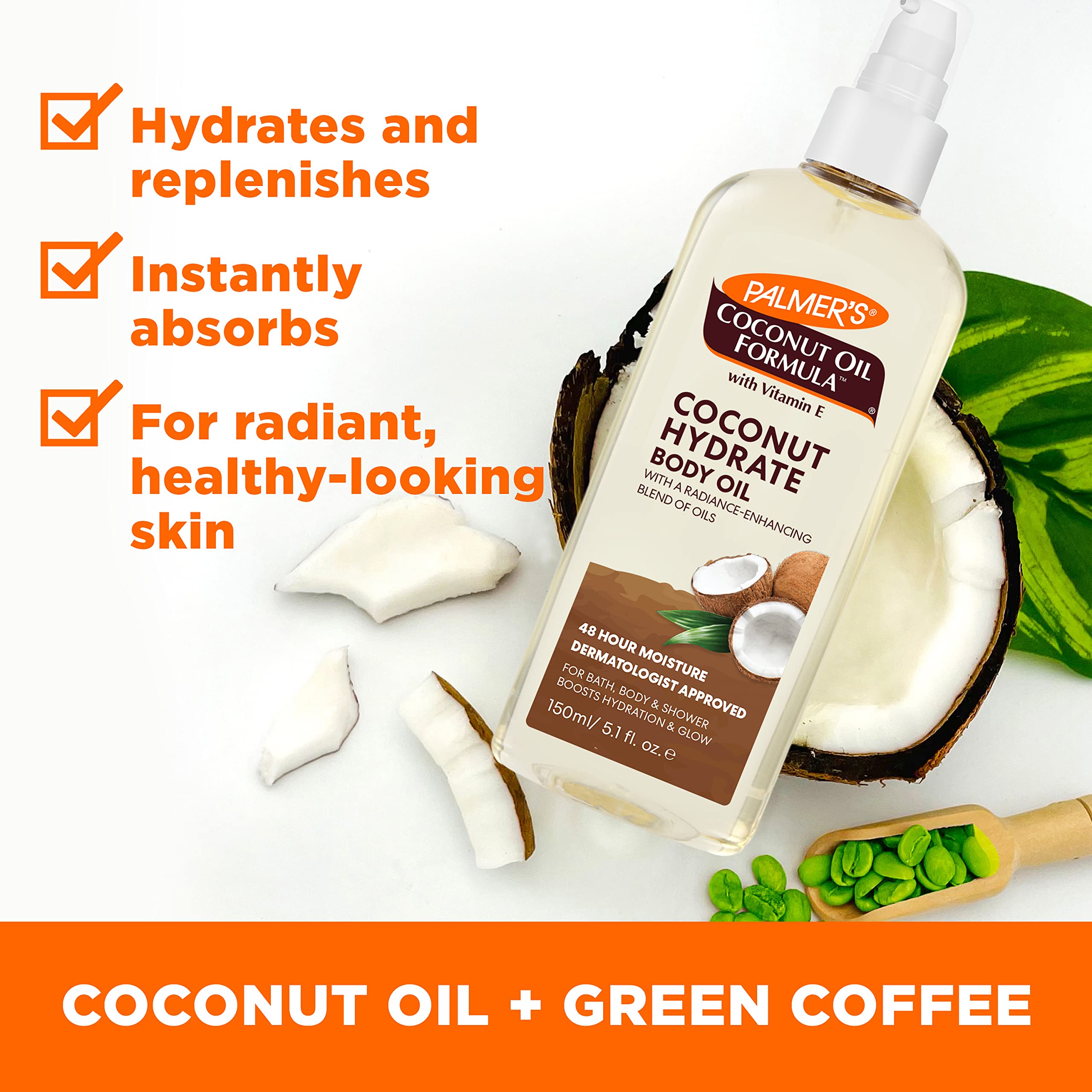 Palmers Coconut Oil Body Oil 5.1 Ounce (150Ml) (2 Pack)