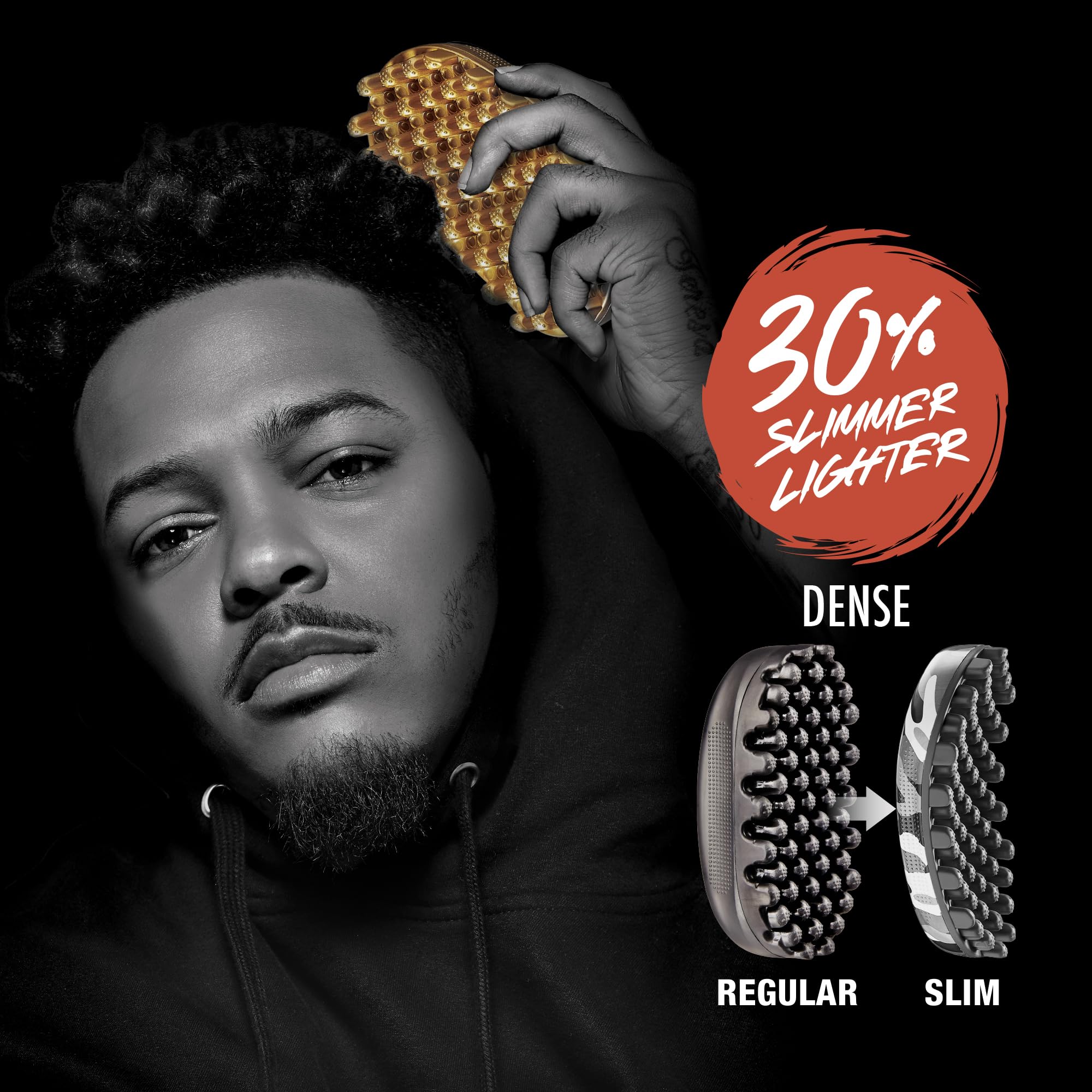 Red by Kiss Bow Wow X Twist King Luxury Twist Styler Washable and Durable Twist Brush for Afro Curl- Slim and Dense (Camouflage)