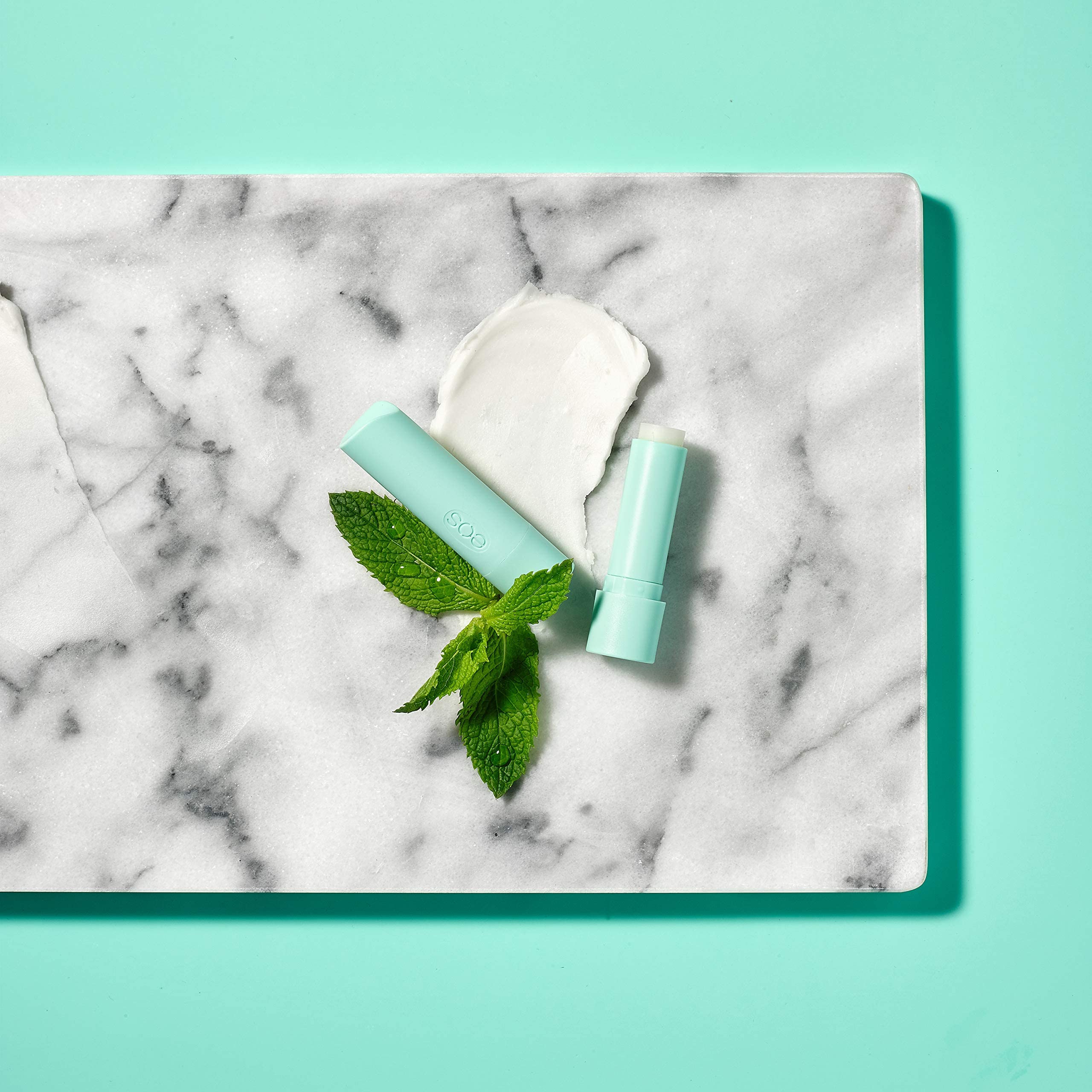 Eos 100% Natural & Organic Lip Balm Sticks- Sweet Mint, All-Day Moisture, Dermatologist Recommended For Sensitive Skin, 0.14 Oz,