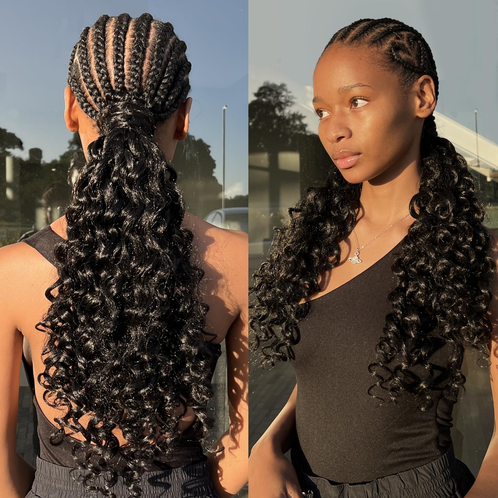 Toyotress Beach Curl Crochet Hair - 14 Inch 8 Packs Dark Brown Ocean Wave Crochet Hair, Shoulder Mid-Length Curly Water Wave Dee