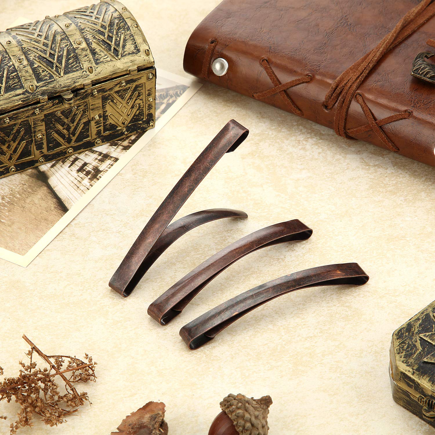 30 Pieces Open Center Metal Barrettes Anti-Slip Metal Hair Clip For Women, Assorted Colors