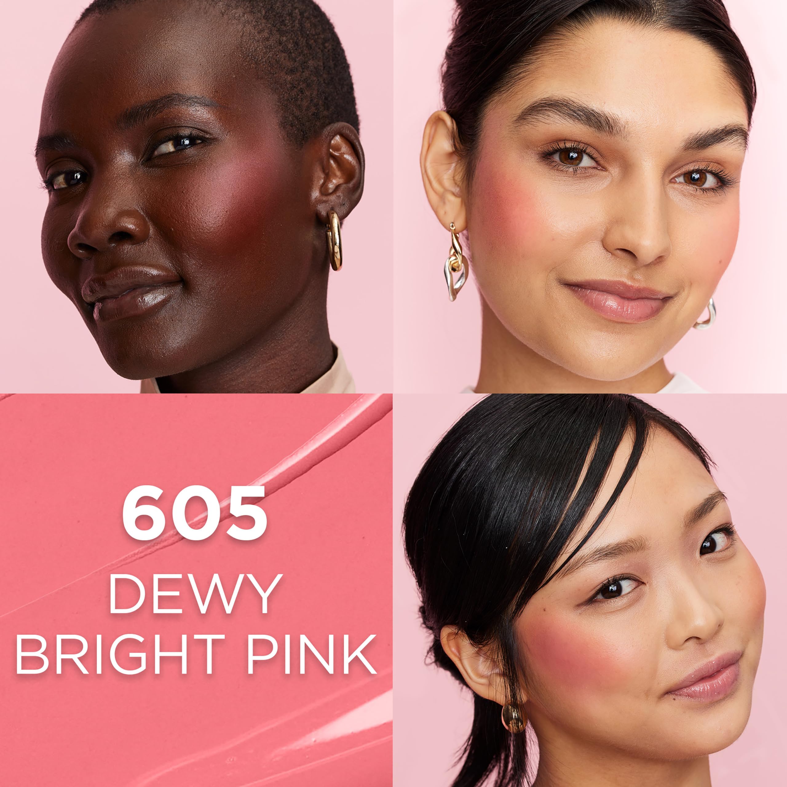 L'Oreal Paris True Match Lumi Le Liquid Blush, Intense Lightweight Blush Formula With Liquid Pigments, Dewy Bright Pink, 0.33 Fl