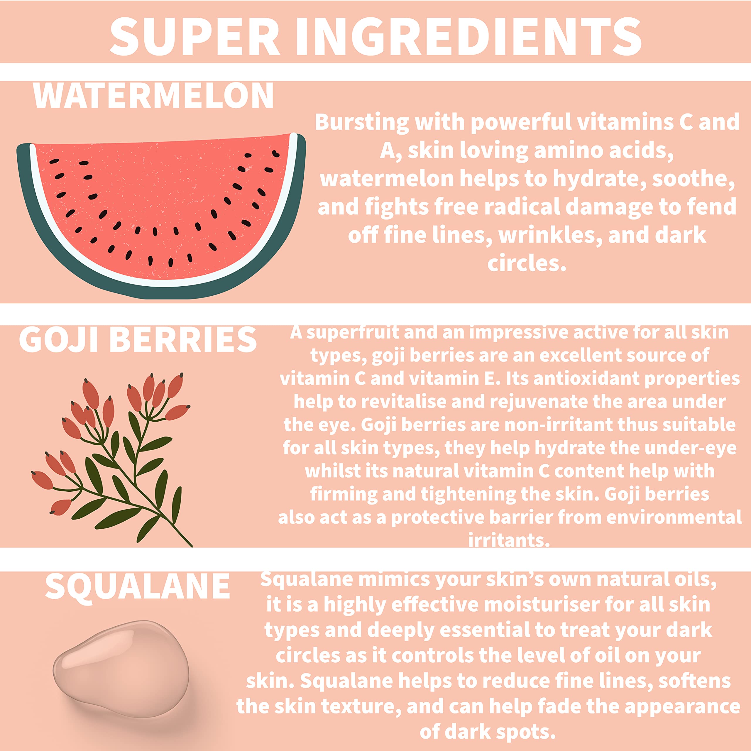 Nature Spell Advanced Under Eye Serum with Watermelon & Goji Berries 1 Fl Oz- Targets Dark Circles, Puffiness & Eyebags - Anti W