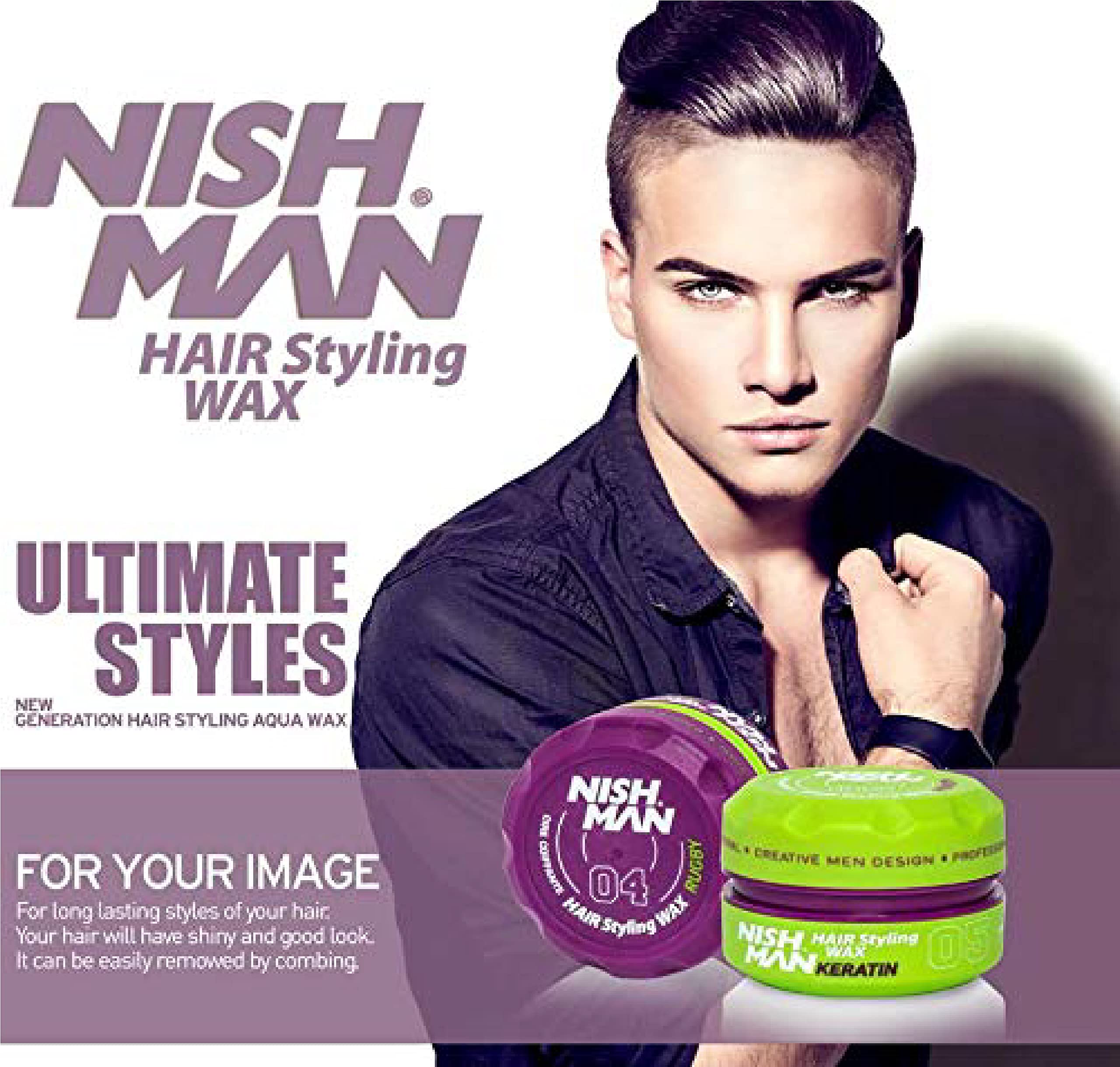 nishman Hair Styling Series (04 Rugby AQUA WAX, 150ml)