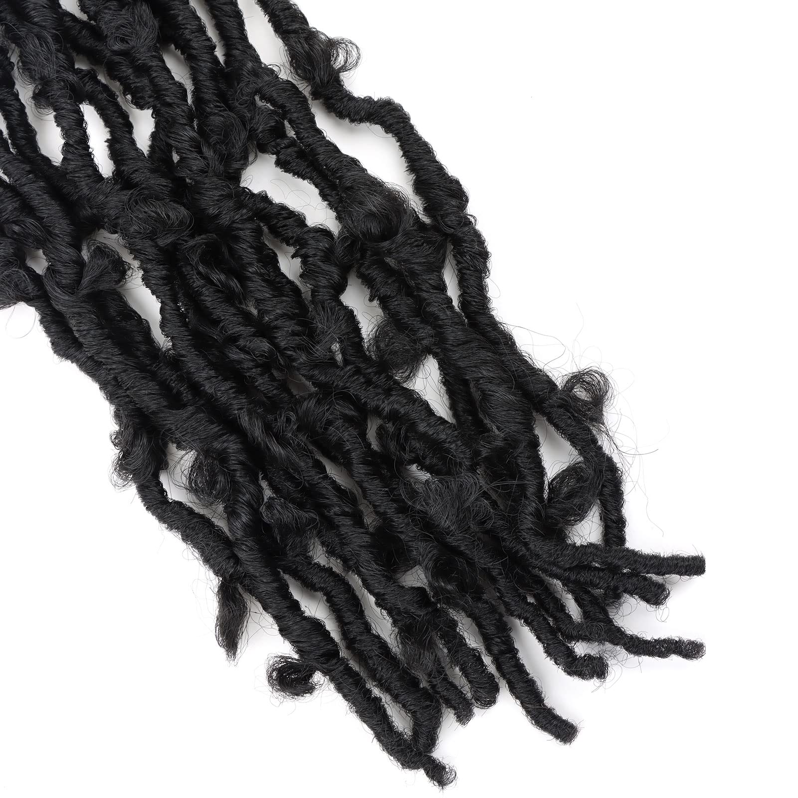 6 Packs 12 Inch Butterfly Faux Locs Crochet Hair For Black Women Distressed Faux Locs Pre Looped Pre-Twisted Braids (12 Inch 6 P
