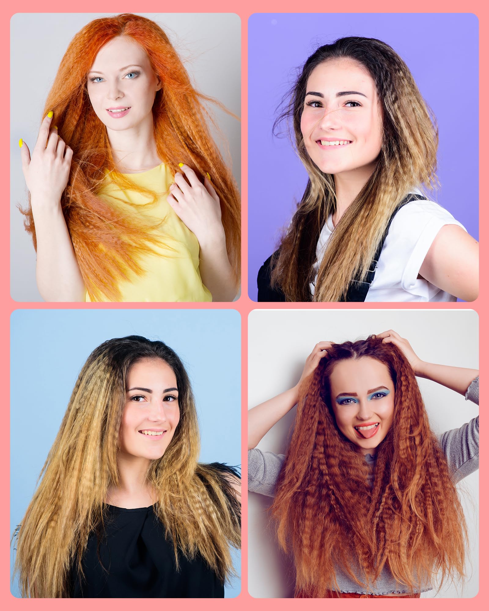 Hair Crimper for Women, Dmriektu Crimping Iron for Volumizing Fluffy Hairstyle, Crimper Hair Iron with Ceramic Hair Styling Tool