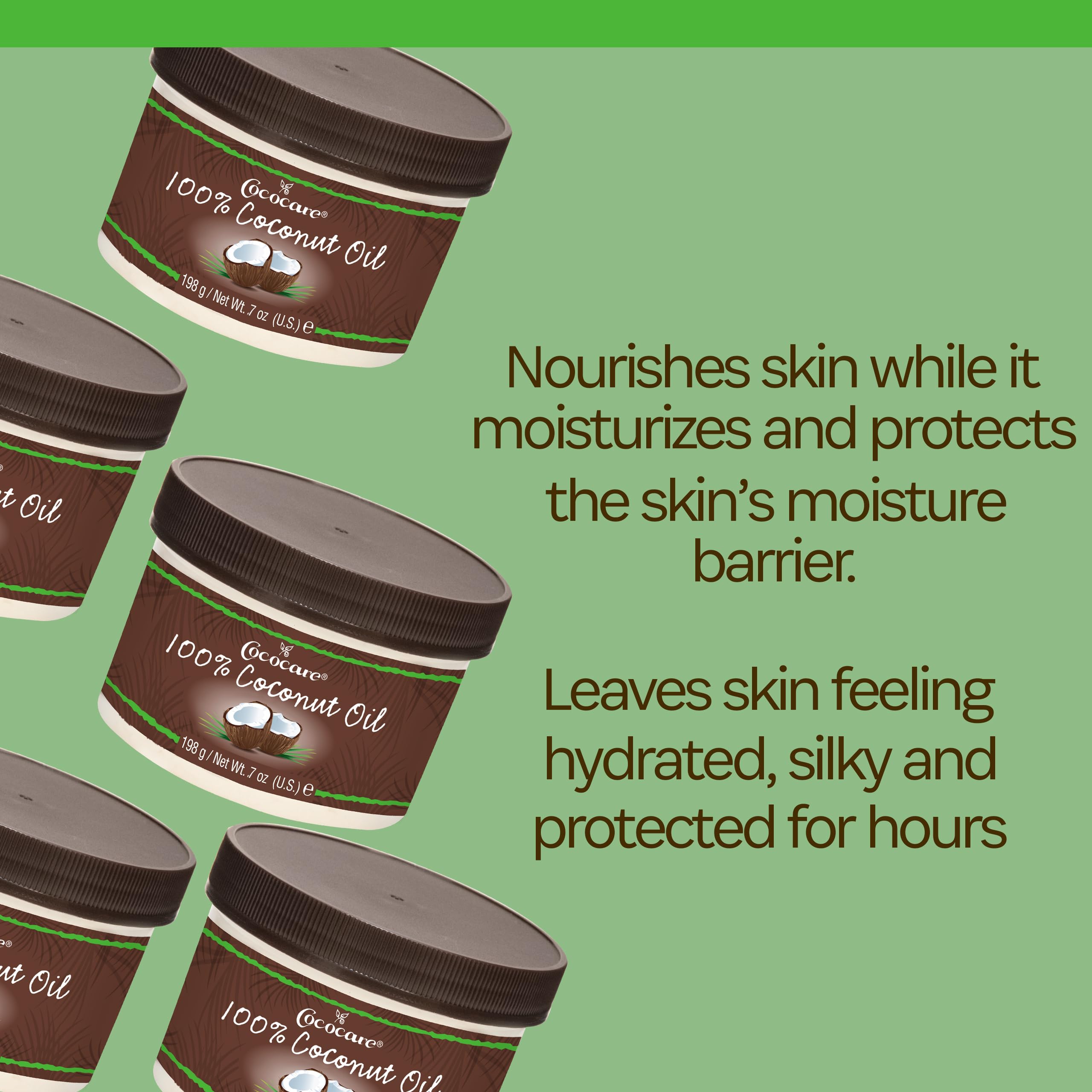 Cococare 100% Pure Coconut Oil - All Natural Coconut Oil for Skin and Hair 4 oz - 2 Pack