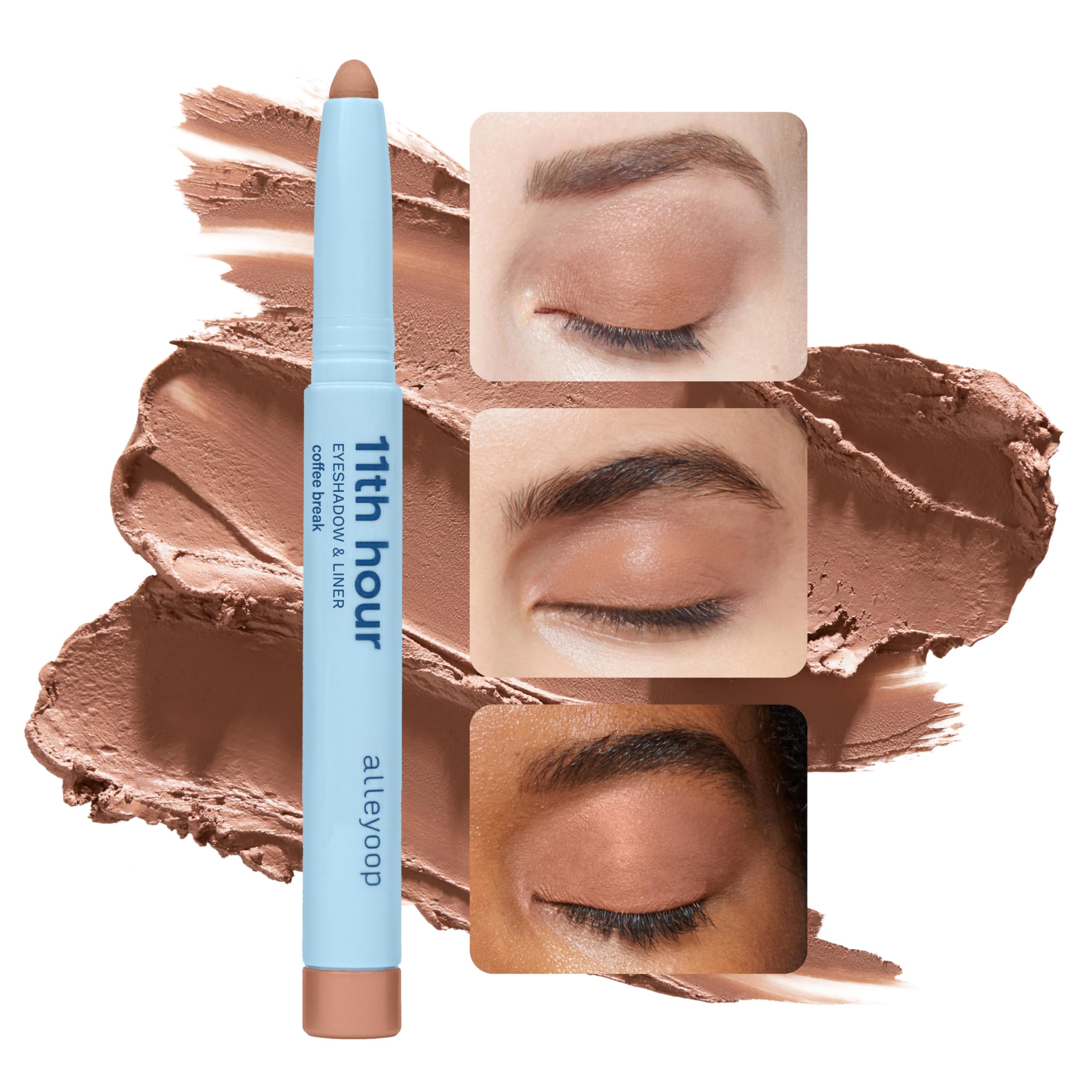 Alleyoop 11Th Hour Cream Eye Shadow Sticks - Coffee Break (Matte) - Award-Winning Eyeshadow Stick - Smudge-Proof And Crease Proo