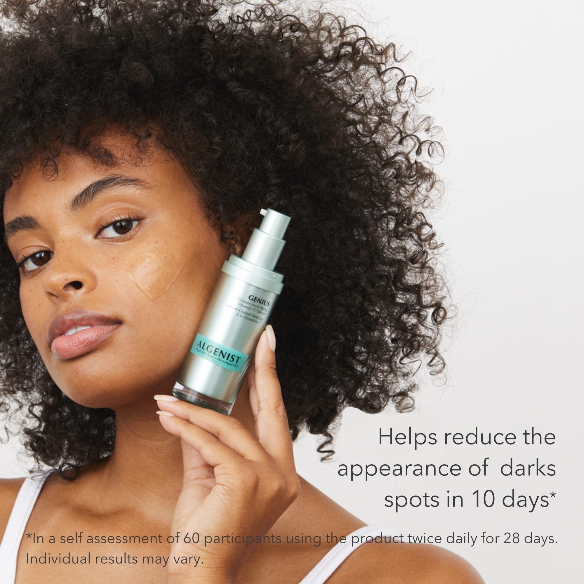 Algenist Genius Ultimate Anti-Aging Vitamin C+ Serum - Vegan Brightening Serum With Alguronic Acid & Microalgae Oil - Non-Comedo