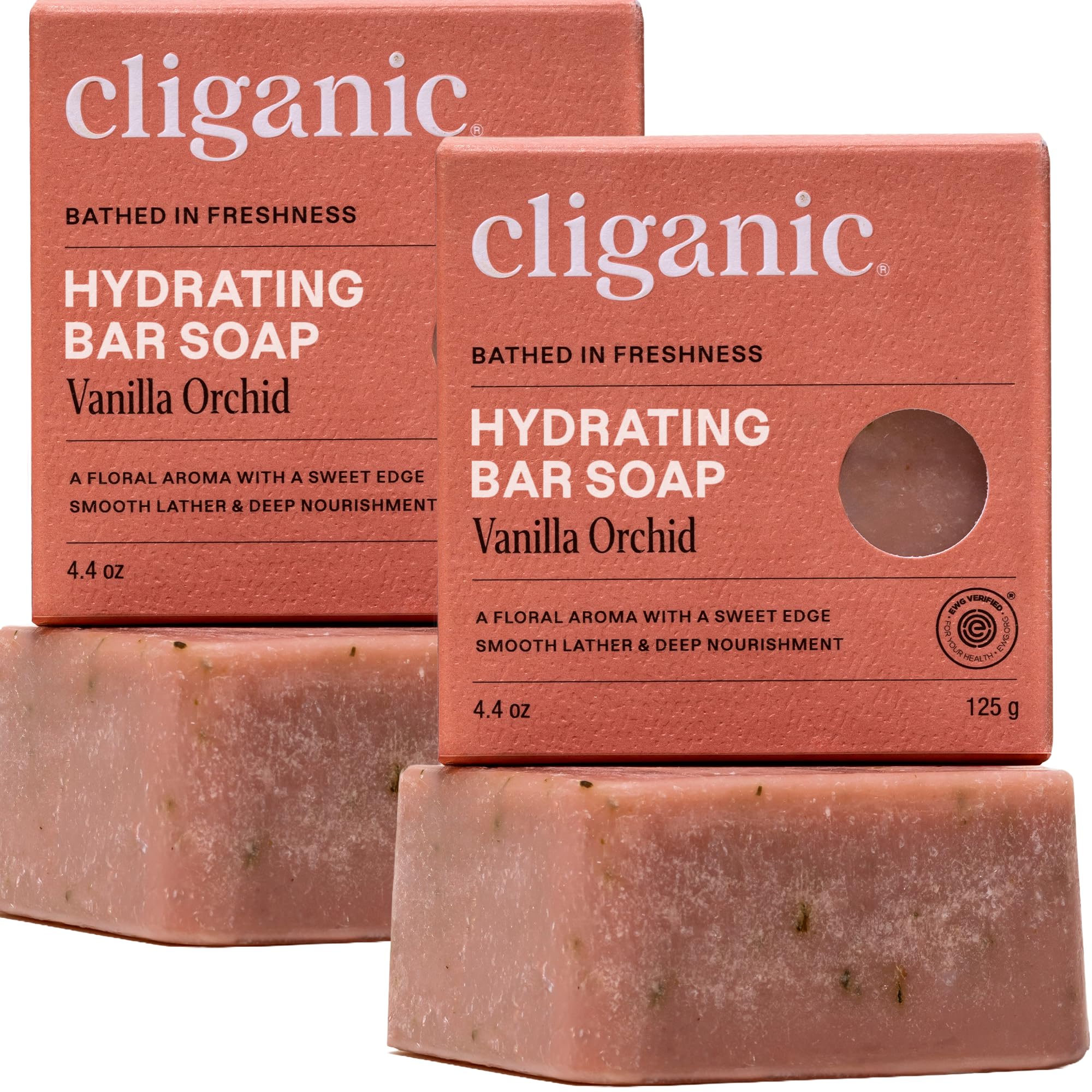 Cliganic Hydrating Bar Soap - Body Soap For Men & Women with 98% Natural Ingredients Cleanses, Moisturizes & Nourishes, Leaves S