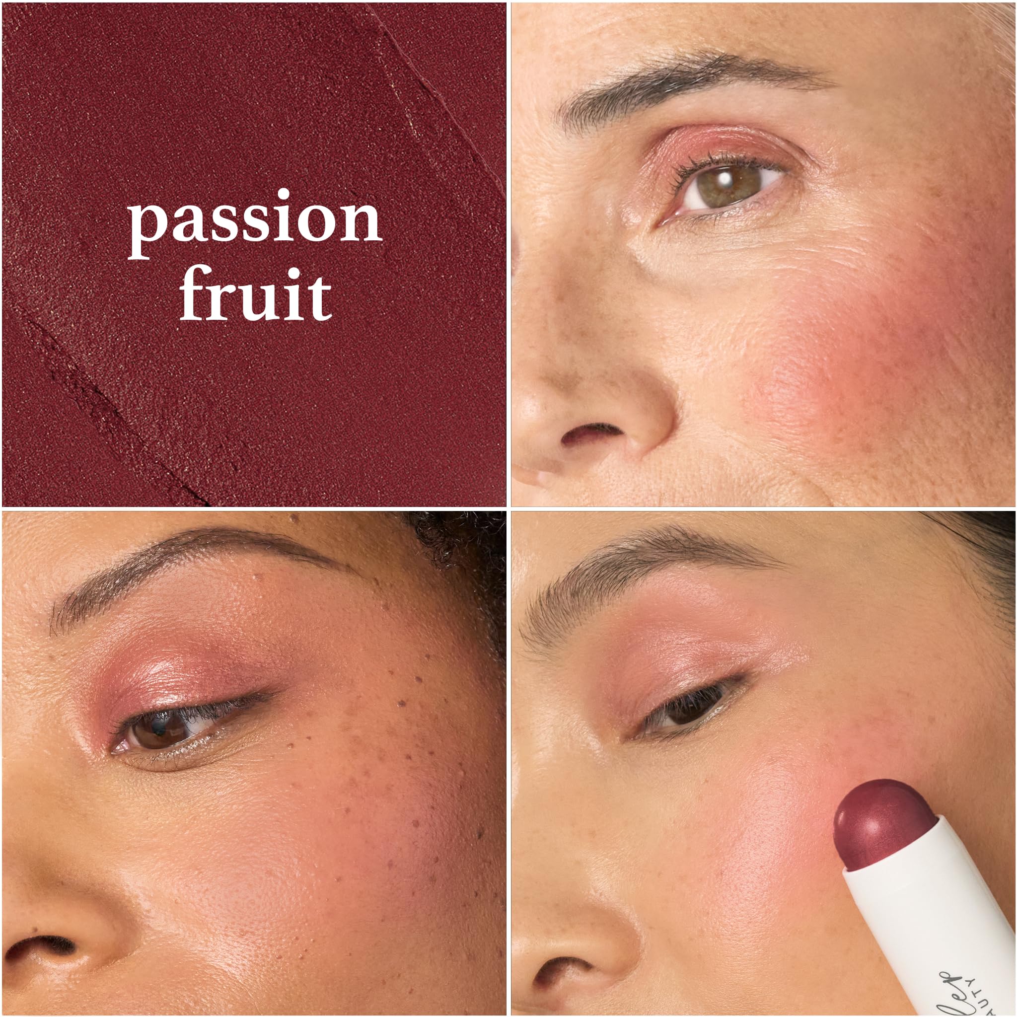 Julep Skip The Brush Cream To Powder Blush Stick - Passion Fruit - Blendable And Buildable Color - 2-In-1 Blush And Lip Makeup S