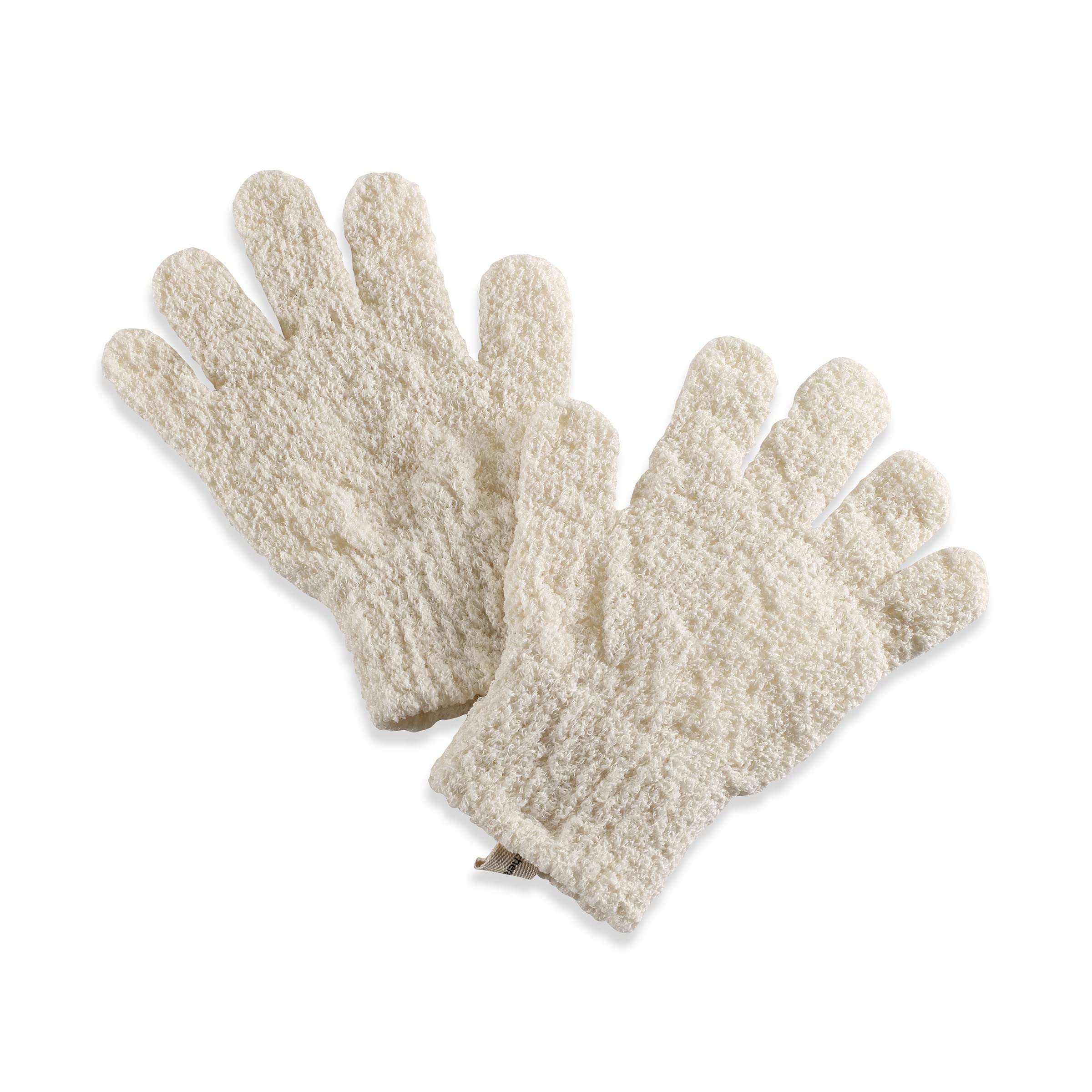 Earth Therapeutics Organic Cotton Exfoliating Gloves 1 Pack