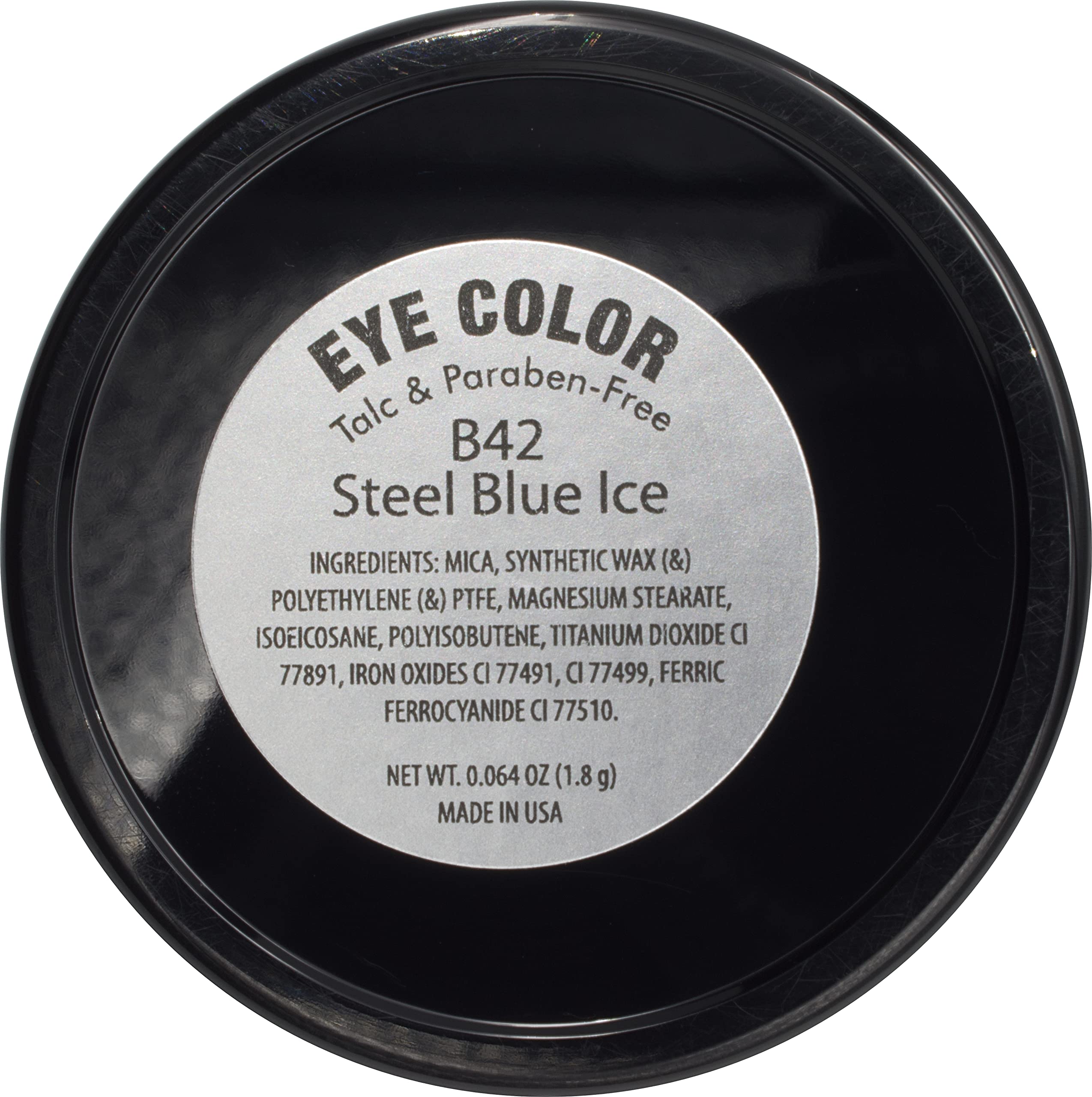 Pure Ziva Steel Navy Blue Ice Denim Shimmering Smokey Eye Ocean Grey Pressed Powder Single Vegan Eyeshadow; Talc, Paraben & Crue