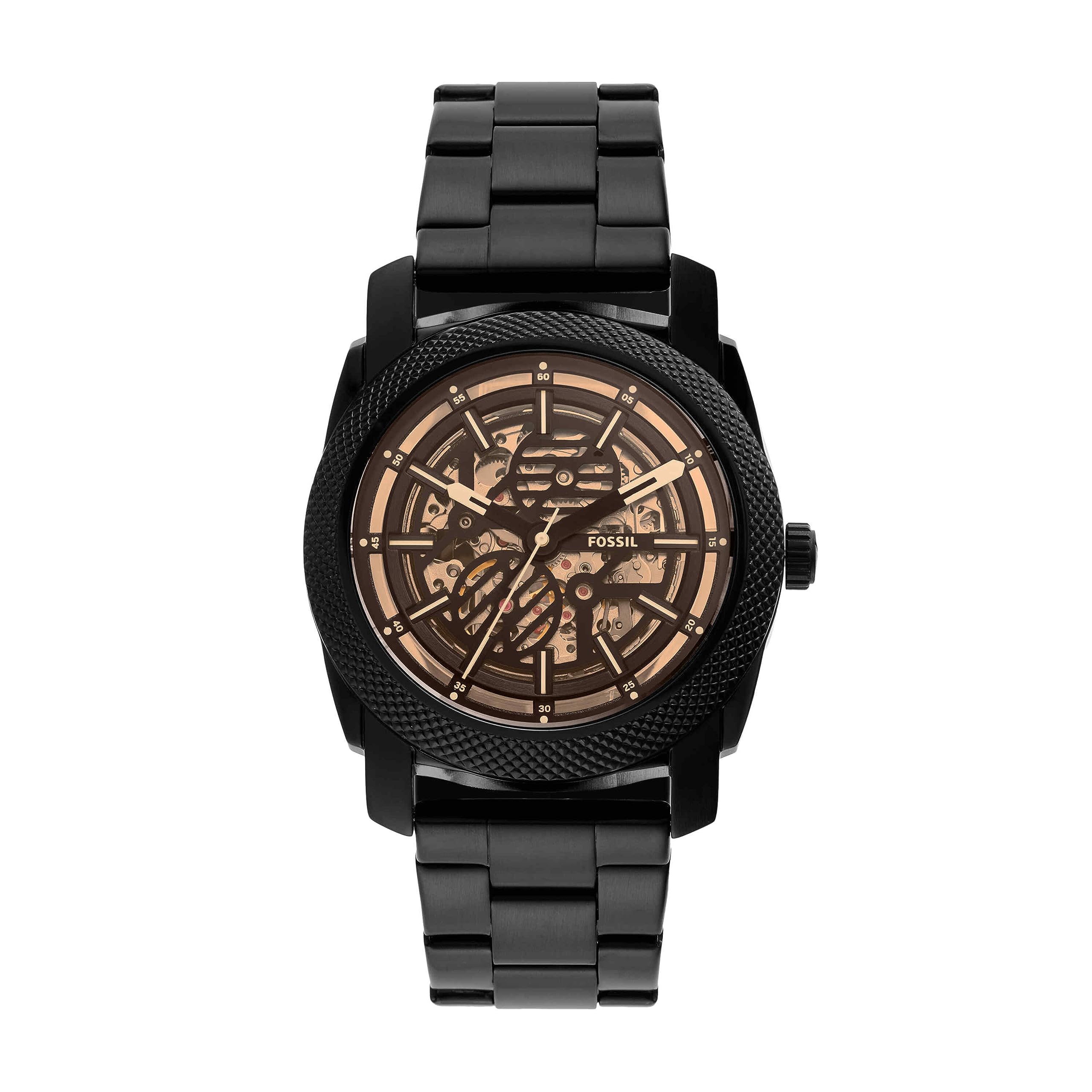 Fossil Analog Multicolor Dial MenS WatchMe3253 Stainless Steel, Black Strap