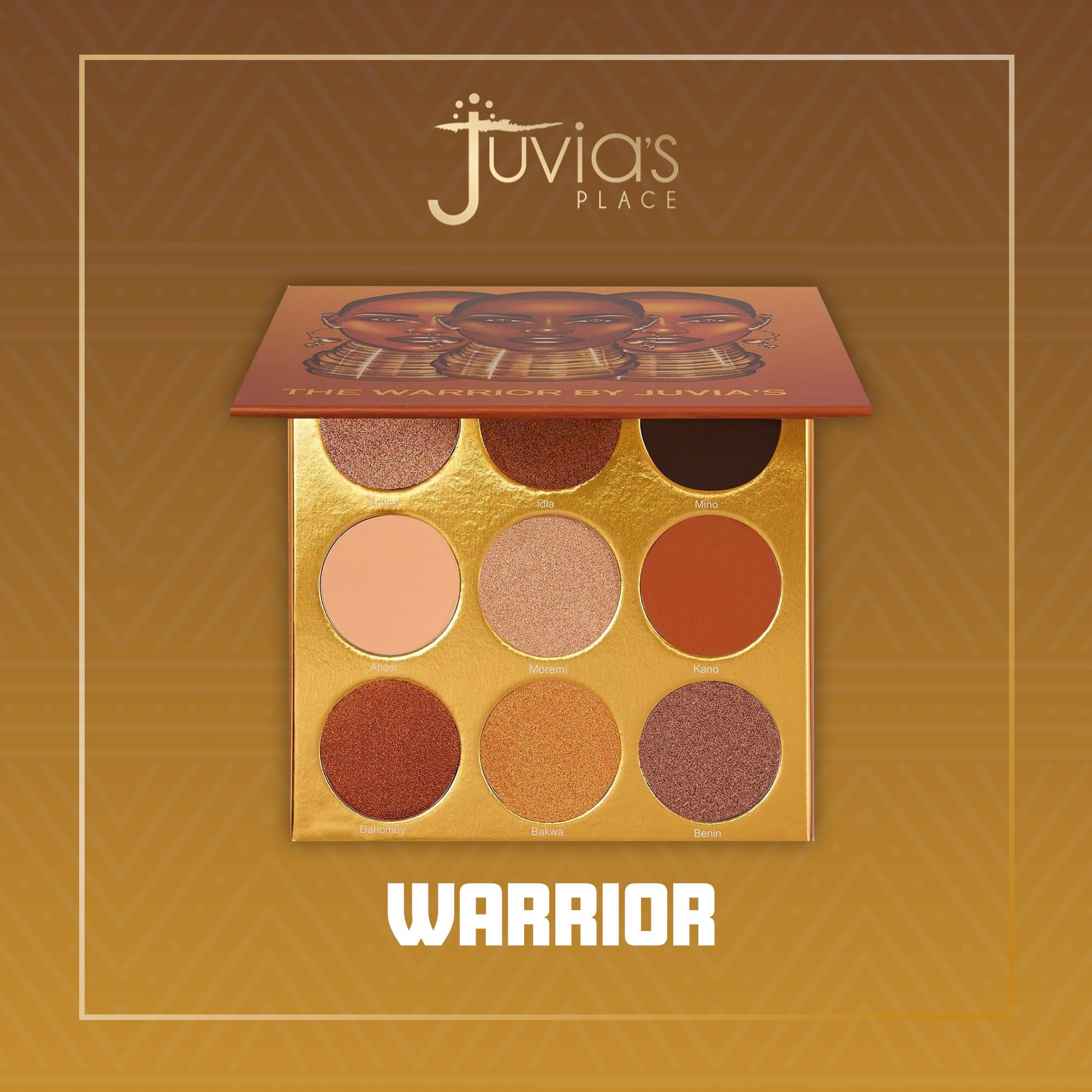 Juvia'S Place Palette The Warrior - Warm Golds, Browns & Bronzes, Shades Of 9, Warm And Neutral Palette, Pigmented Makeup Palett