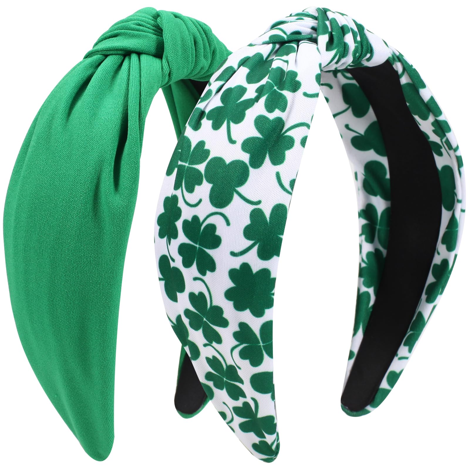 Ardorchid St.Patrick 's Day Headbands Irish Green Leaf Shamrock Hair Accessories for Women Girls Gifts Twist Knot Hairbands Cele