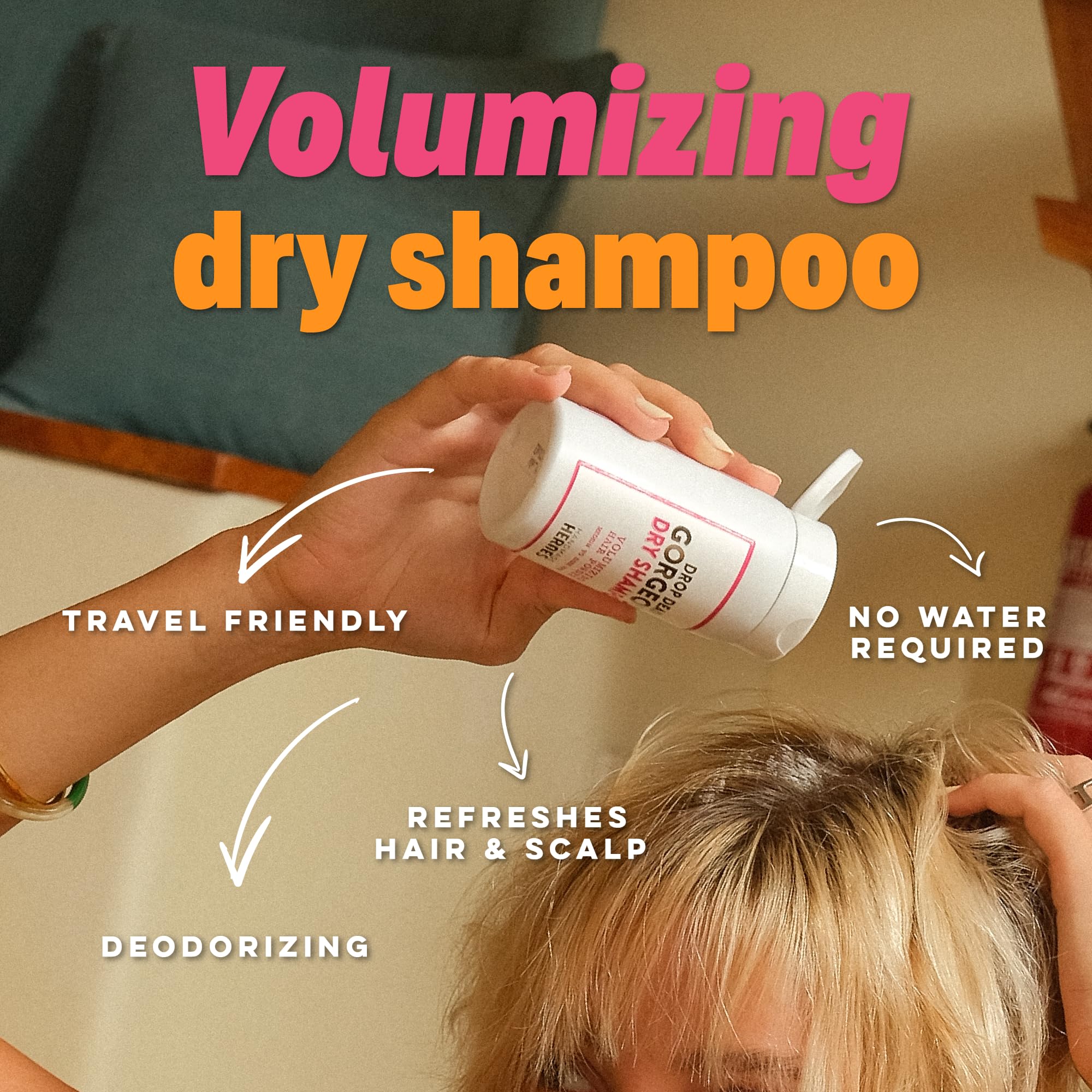 Handmade Heroes Non Aerosol Dry Shampoo Powder | 1.8oz | 100% Natural & Vegan | For Light/Blonde Hair